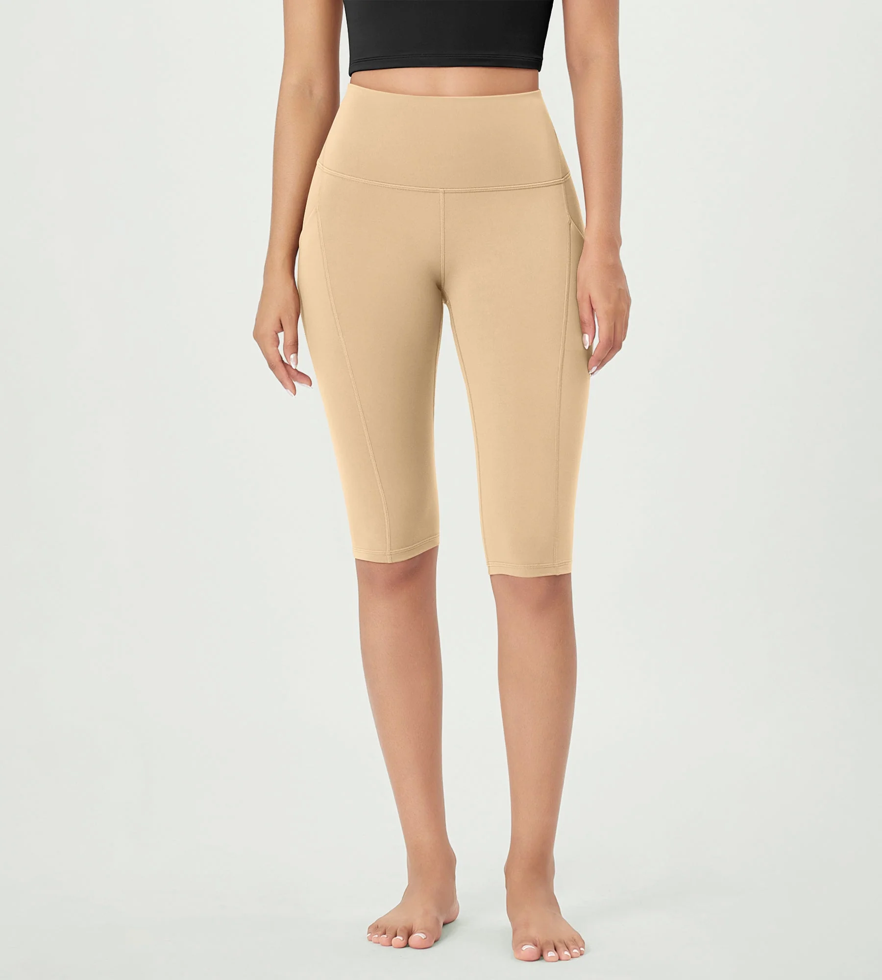 14" ODLEX High Waist Workout Yoga Capri Leggings with Pockets - Image 13