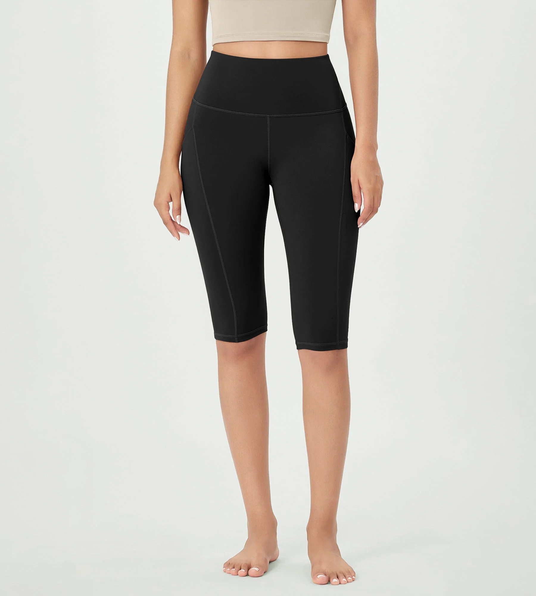 14" ODLEX High Waist Workout Yoga Capri Leggings with Pockets - Image 17