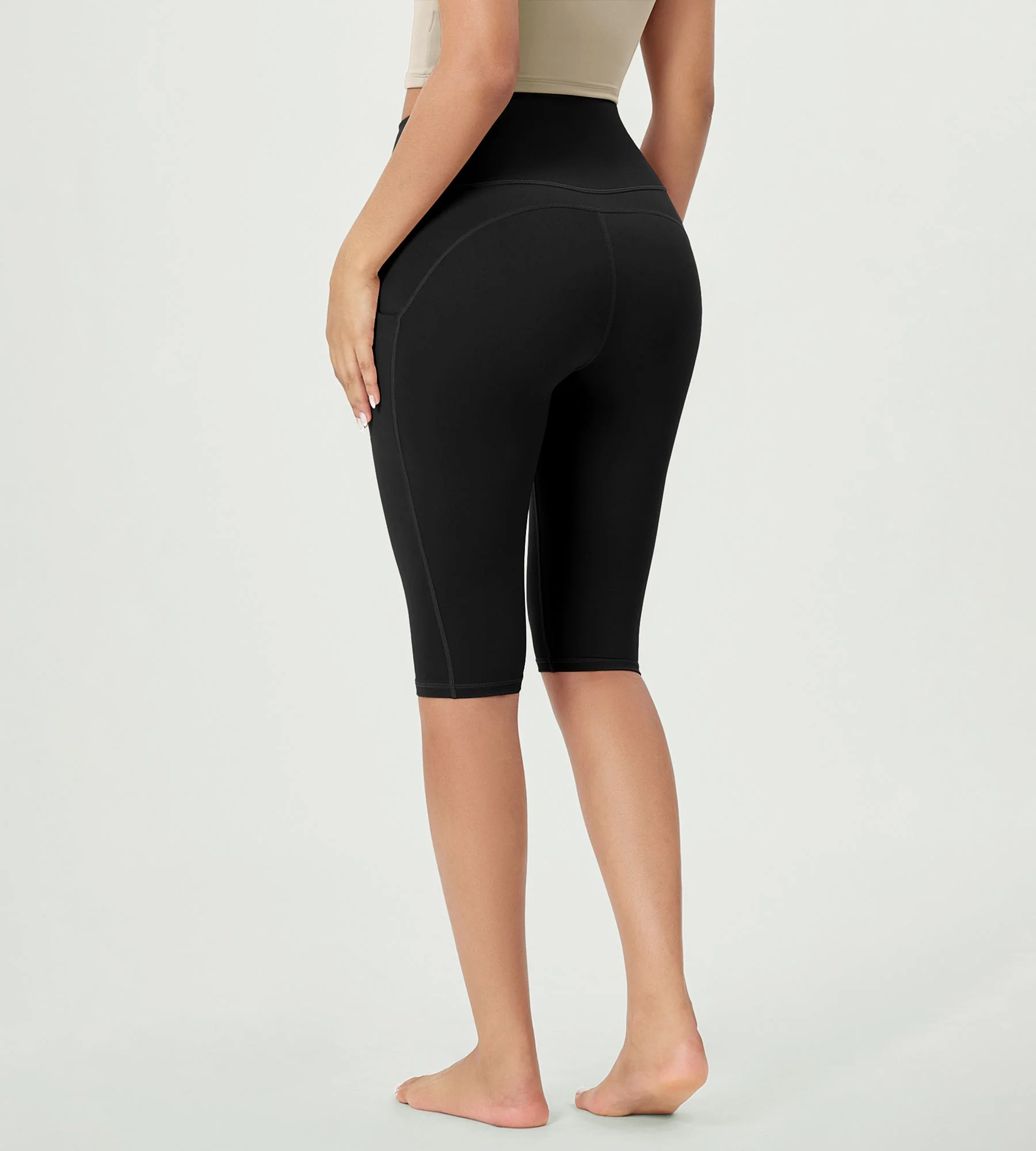 14" ODLEX High Waist Workout Yoga Capri Leggings with Pockets - Image 18
