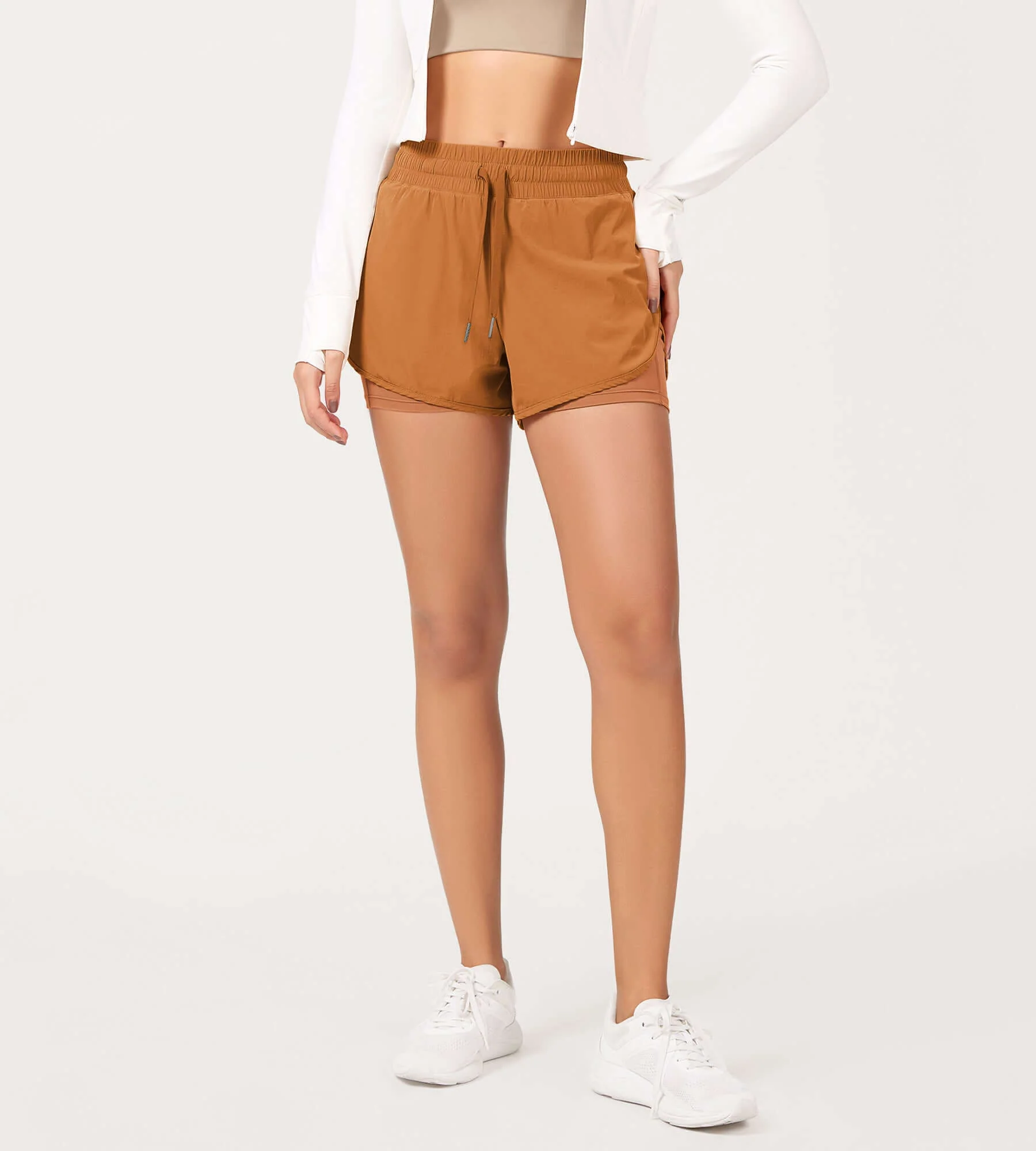 2 in 1 Athletic Shorts with Pockets - Image 27