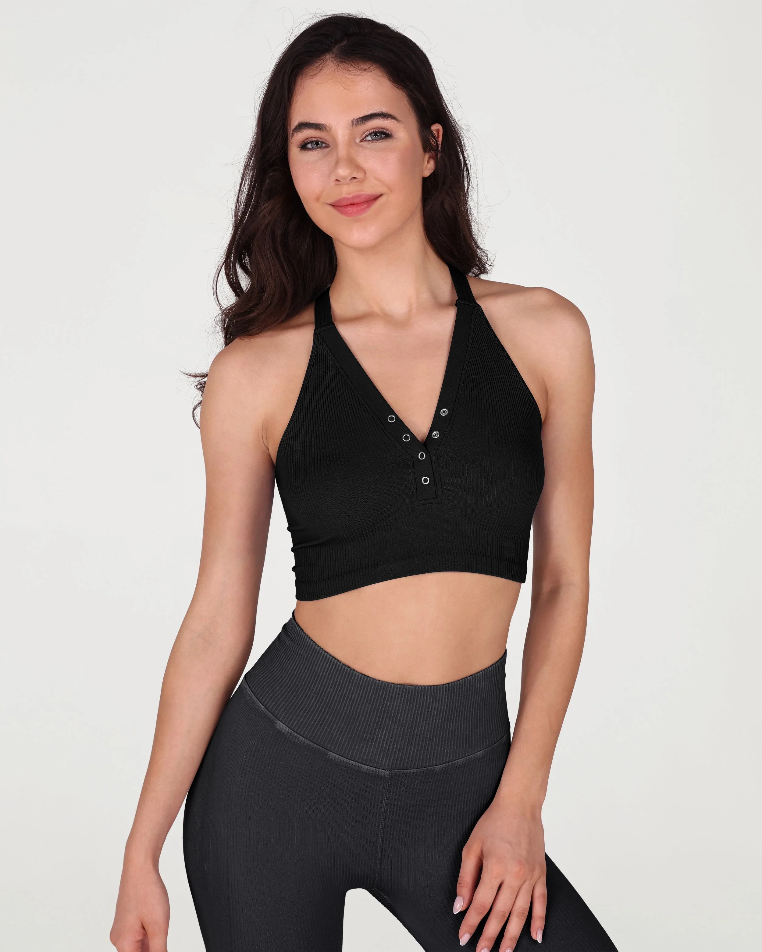 2-Pack Seamless Henley Crop Tops - Image 13