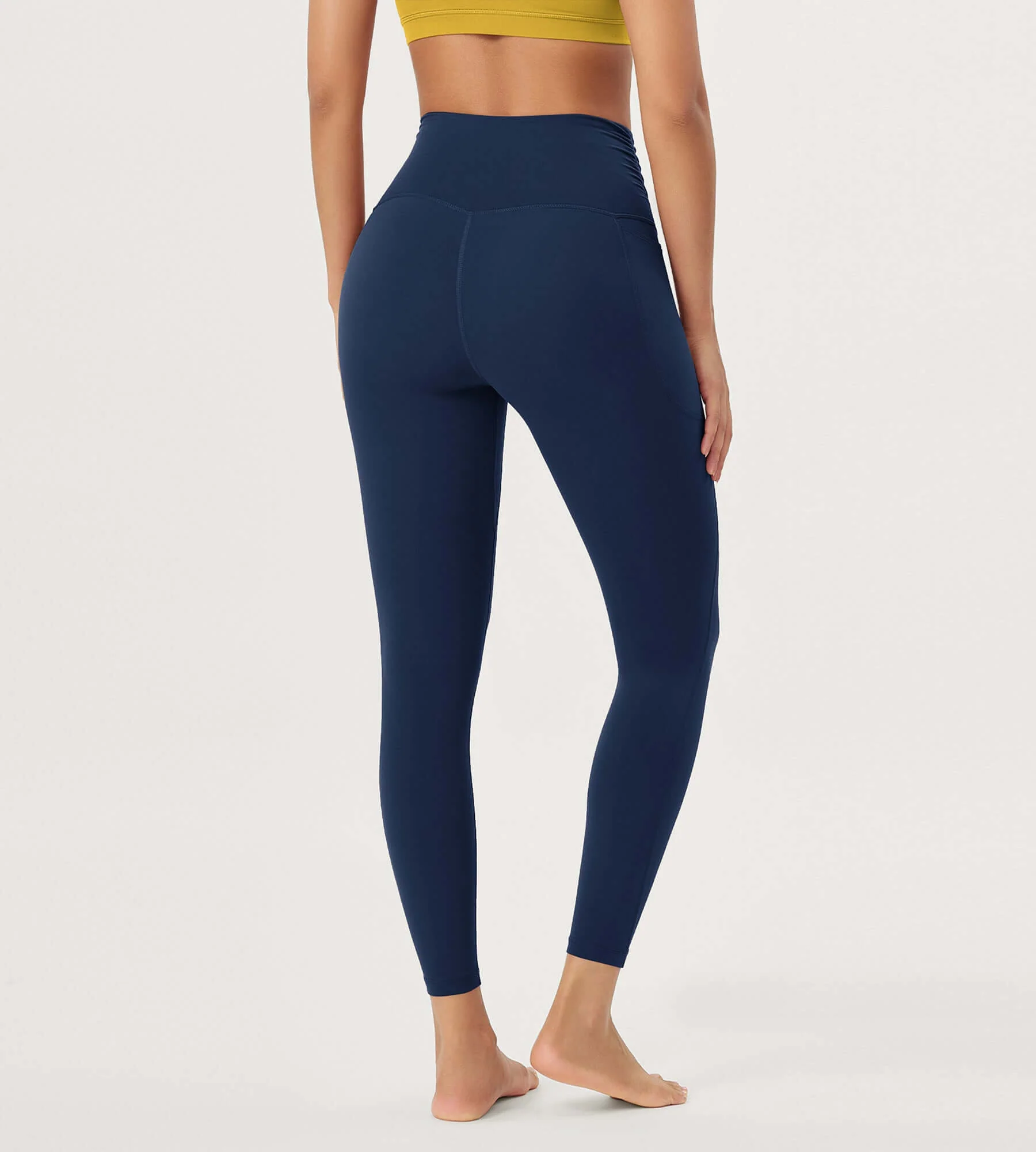 25" / 28" Gathered Crossover Lounge Yoga Leggings with Pockets - Image 29