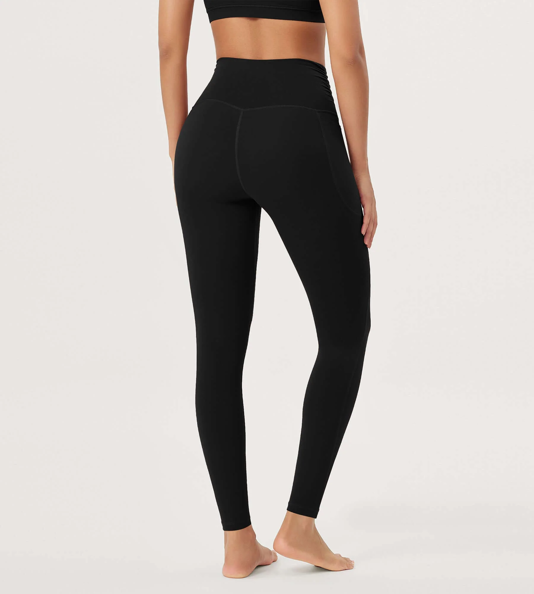 25" / 28" Gathered Crossover Lounge Yoga Leggings with Pockets - Image 41