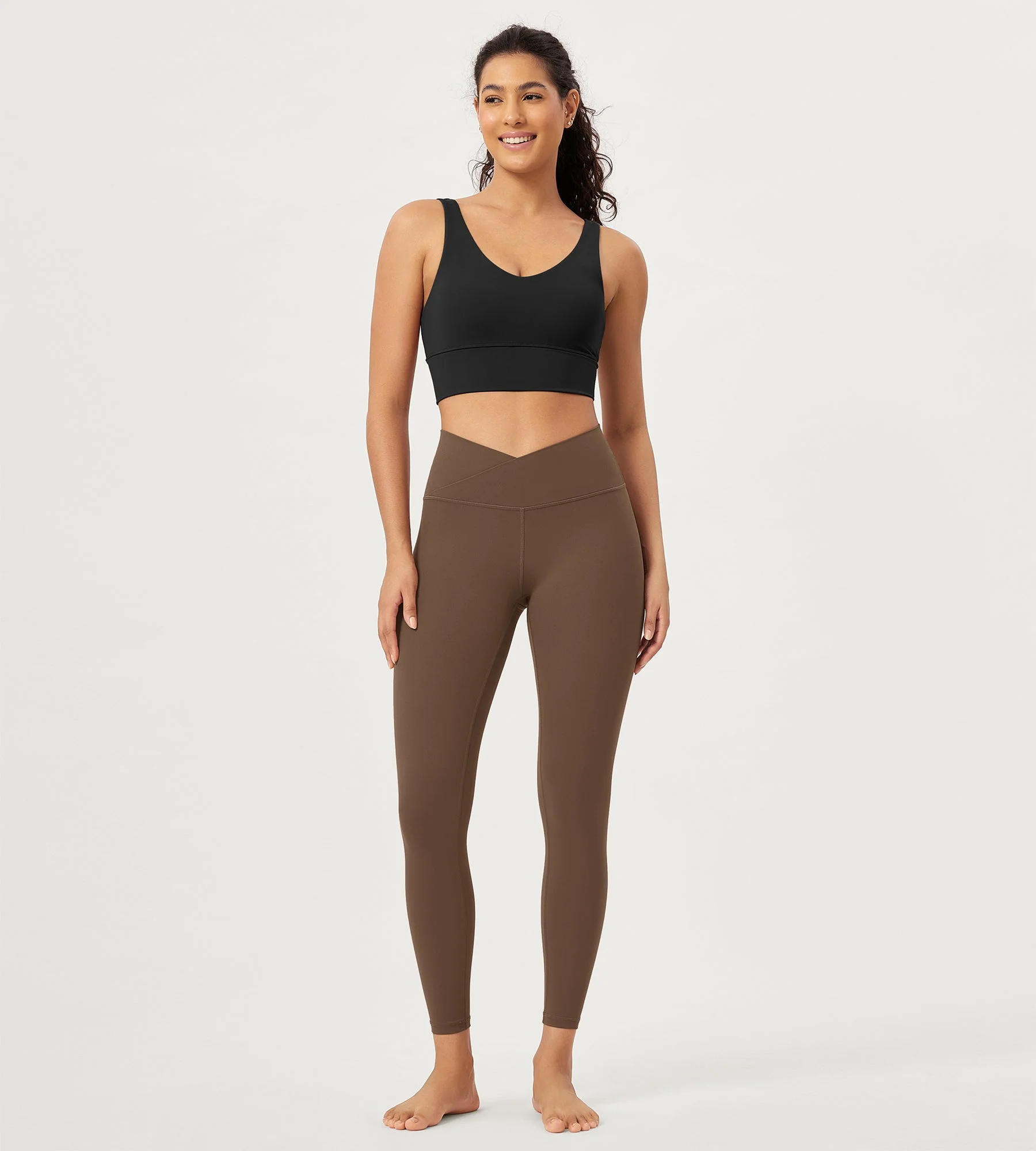 25" Buttery Soft Crossover Lounge Yoga Waist Leggings - Image 14
