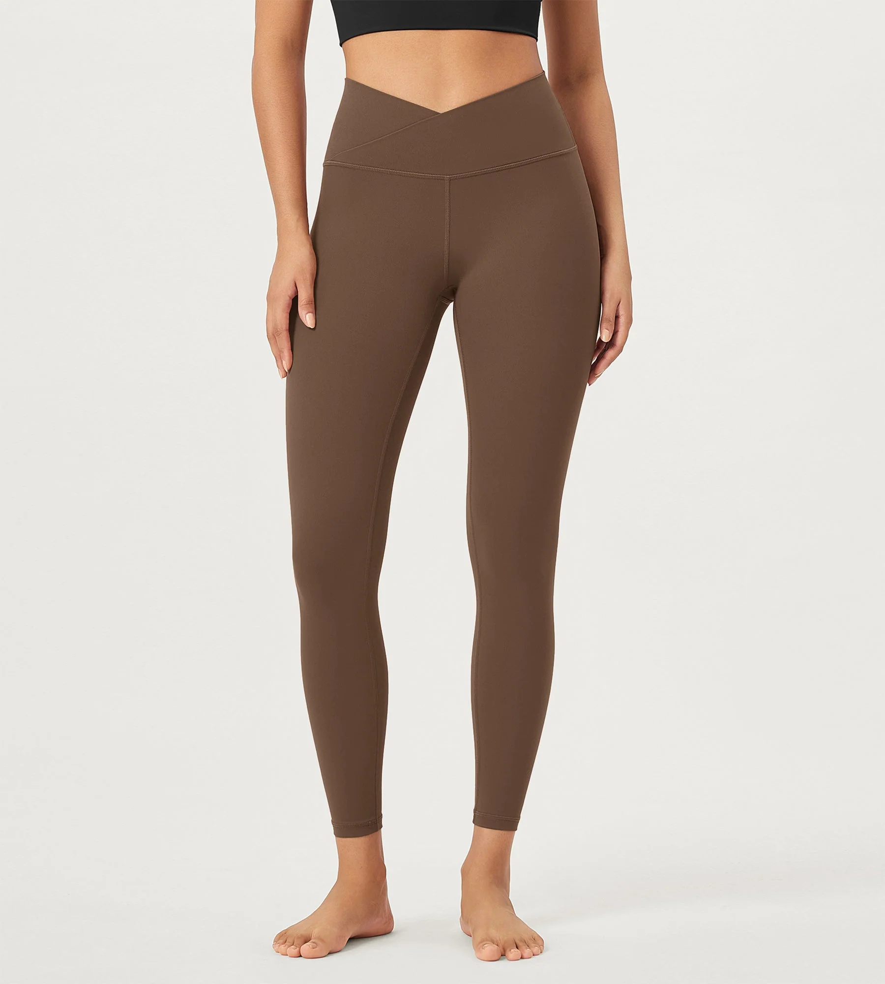 25" Buttery Soft Crossover Lounge Yoga Waist Leggings - Image 15