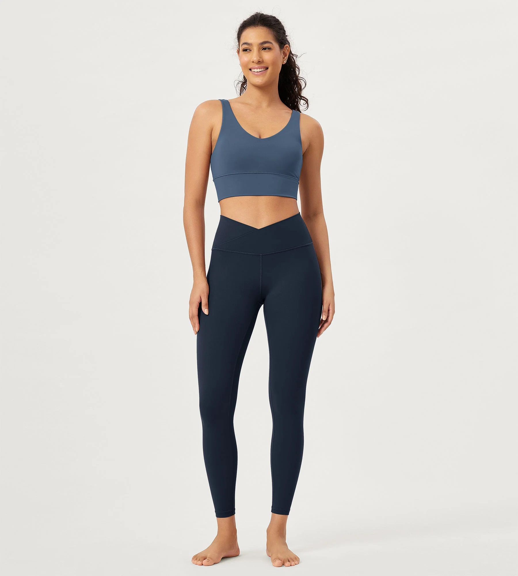 25" Buttery Soft Crossover Lounge Yoga Waist Leggings - Image 22