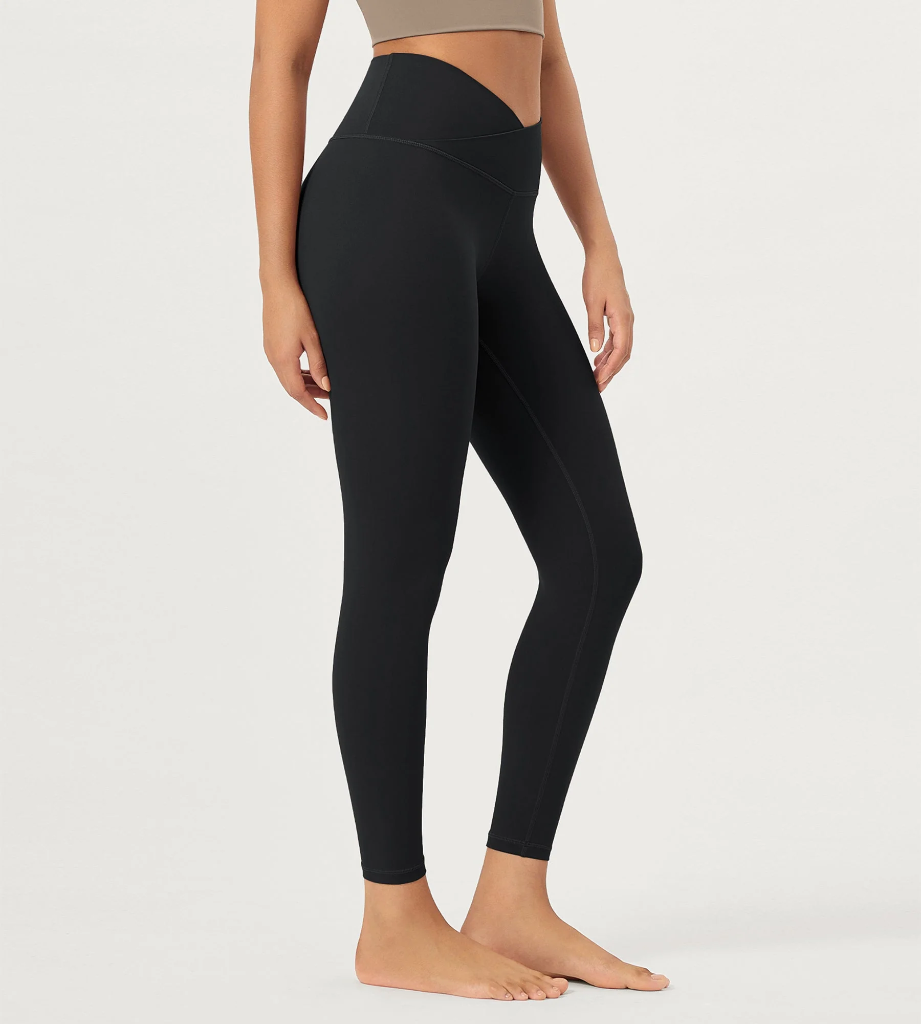 25" Buttery Soft Crossover Lounge Yoga Waist Leggings - Image 36
