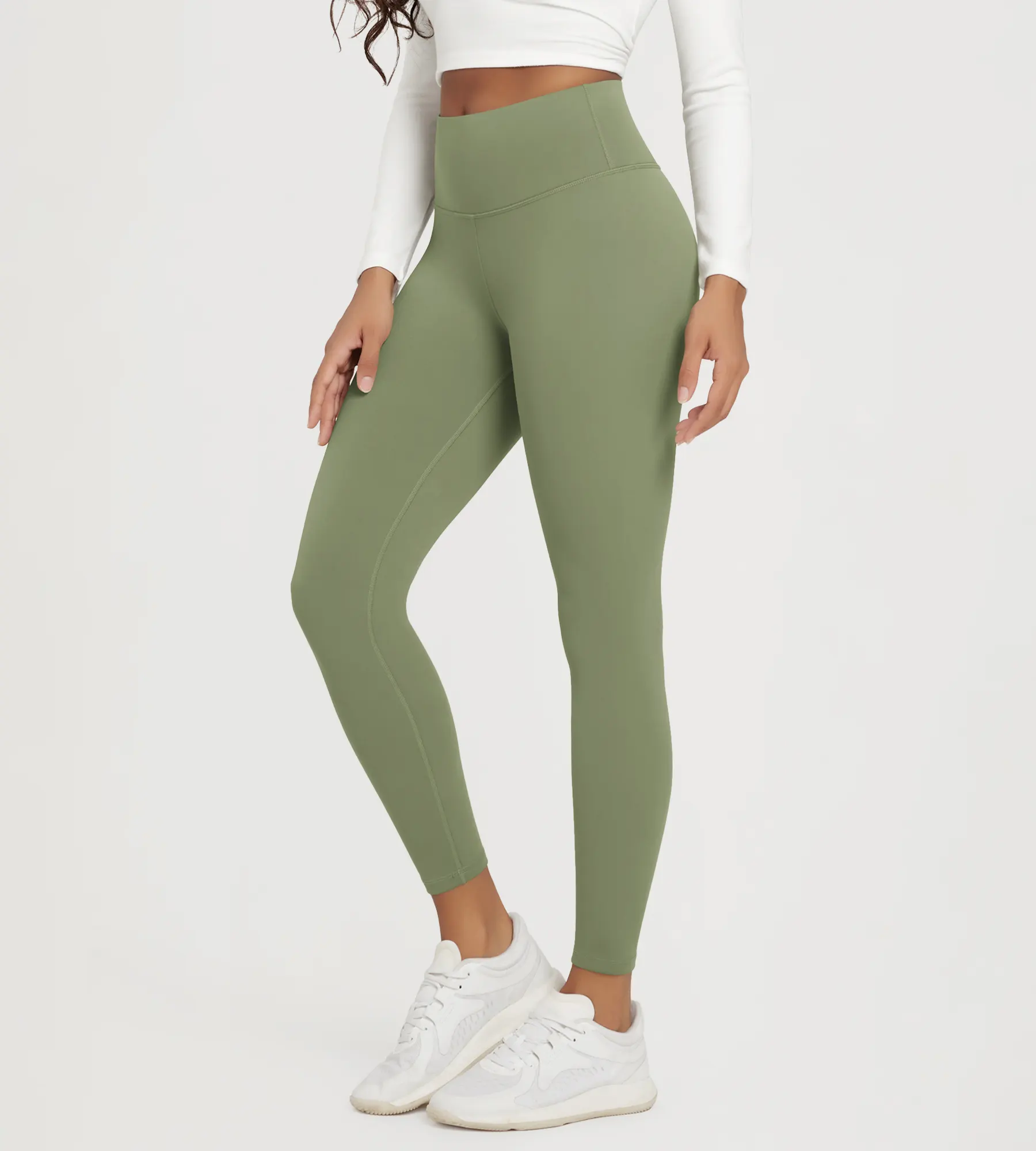 25" Fleece Lined Leggings with Back Pockets - Image 37