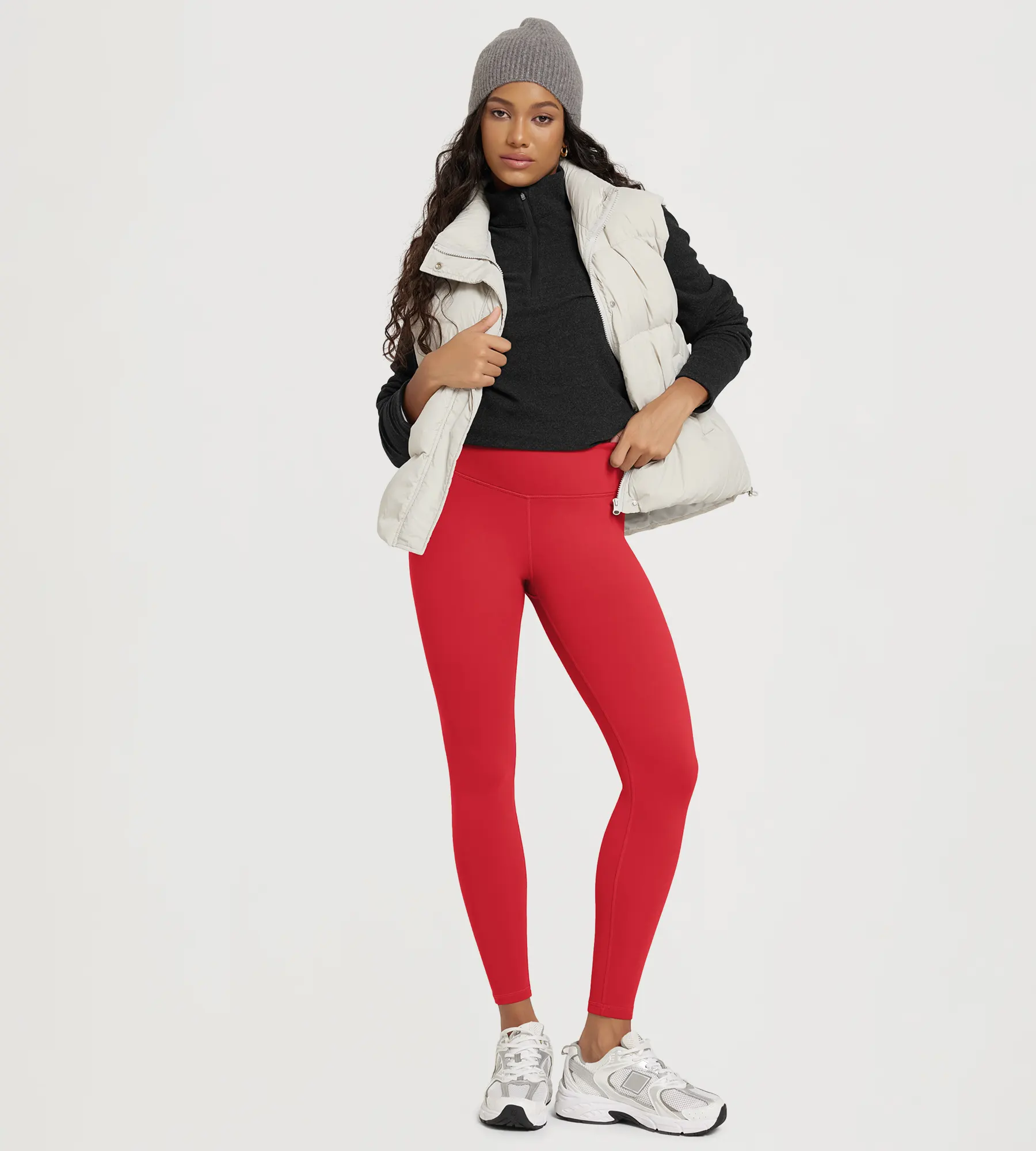25" Fleece Lined Leggings with Back Pockets - Image 49