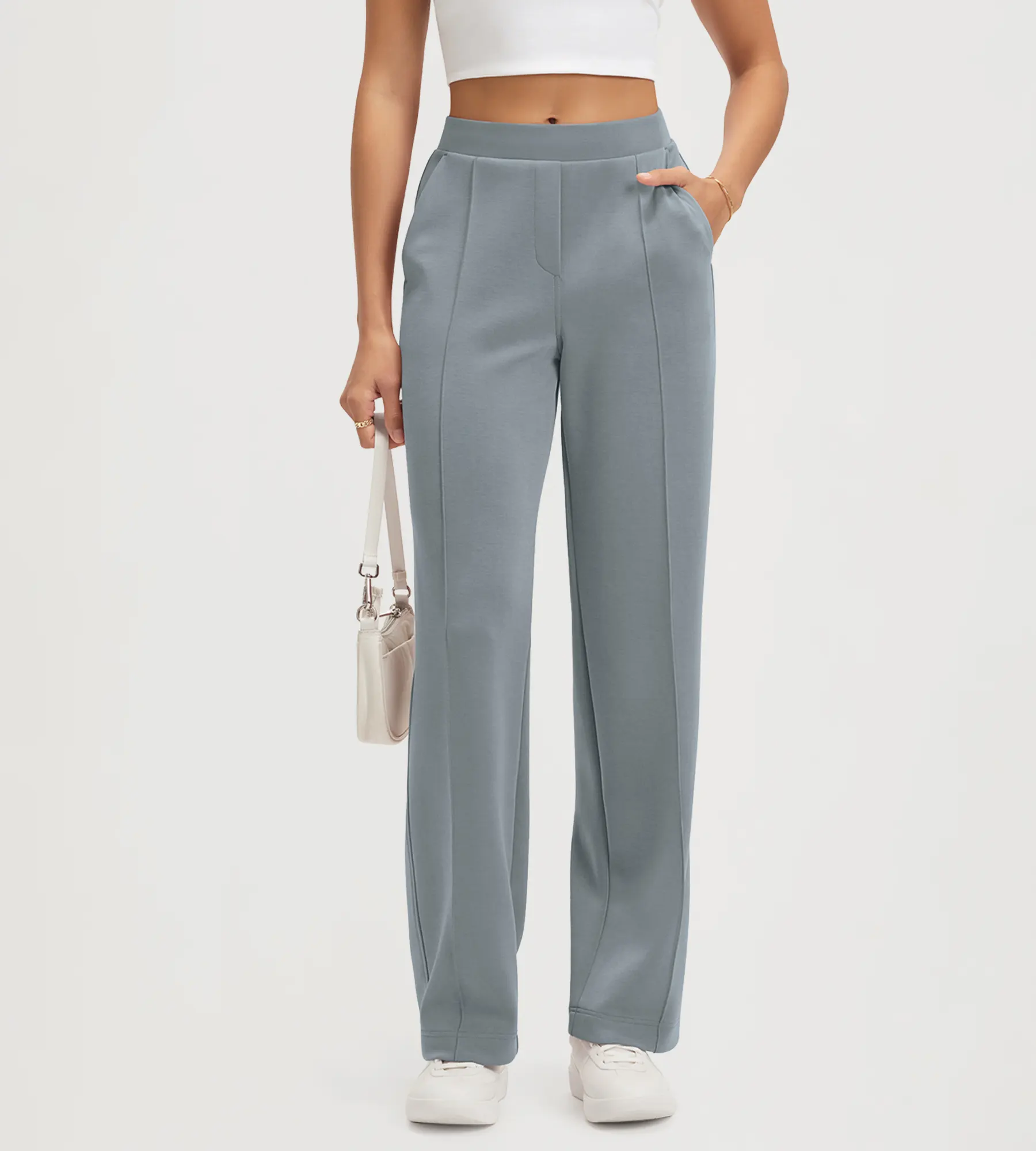 31" Modal Soft Classic Mid Rise Pants with Pockets - Image 27