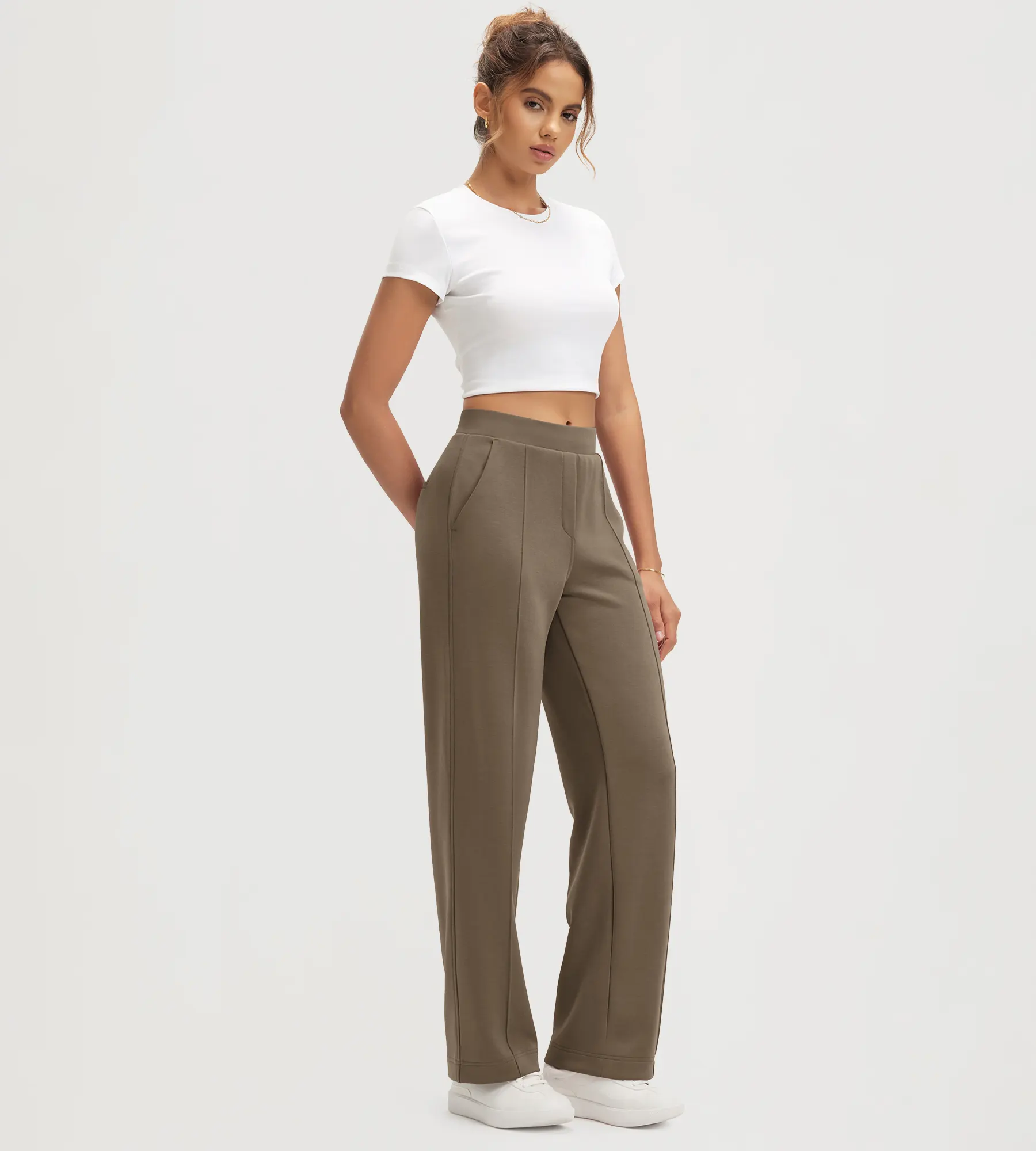 31" Modal Soft Classic Mid Rise Pants with Pockets - Image 21