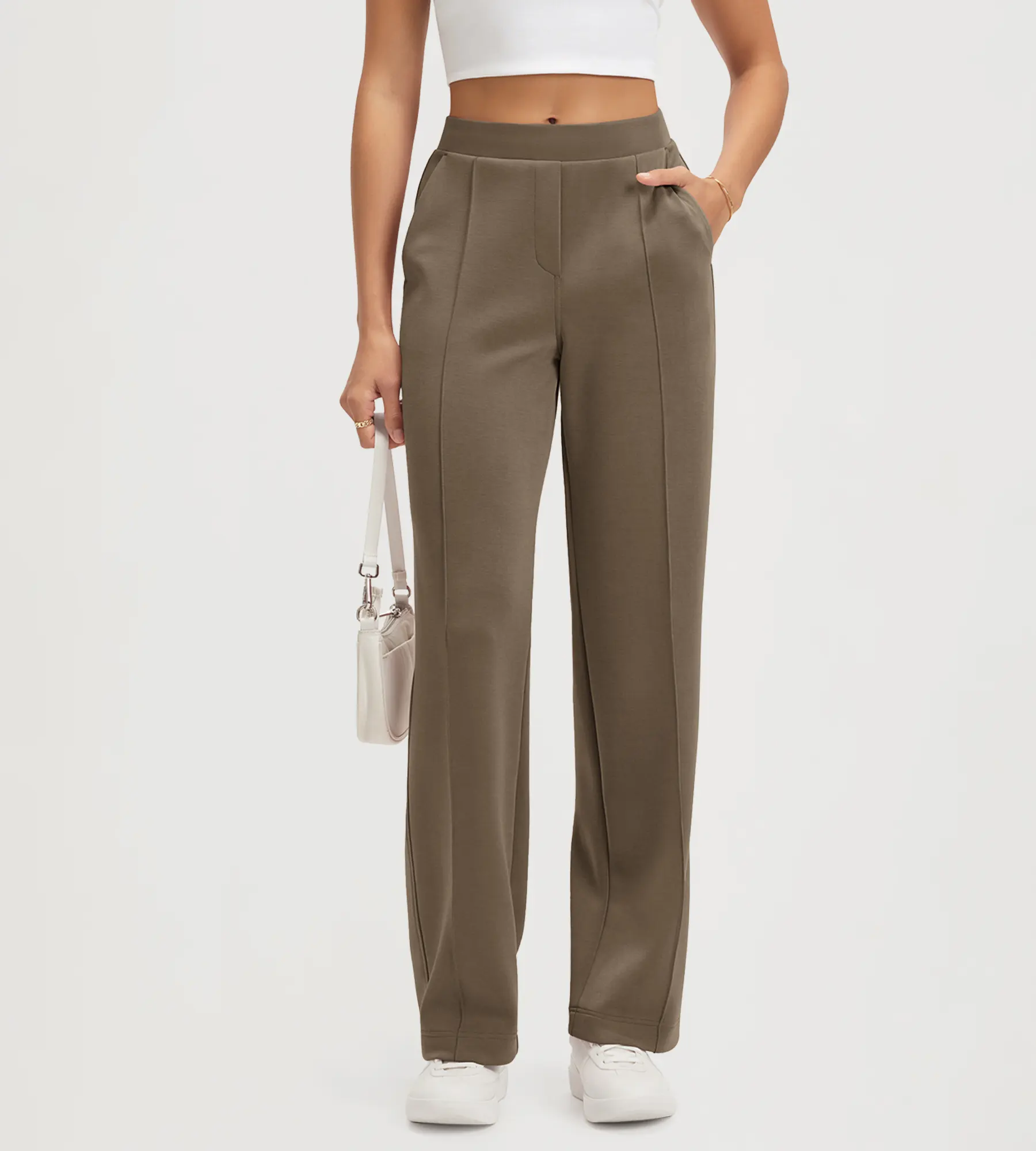 31" Modal Soft Classic Mid Rise Pants with Pockets - Image 22