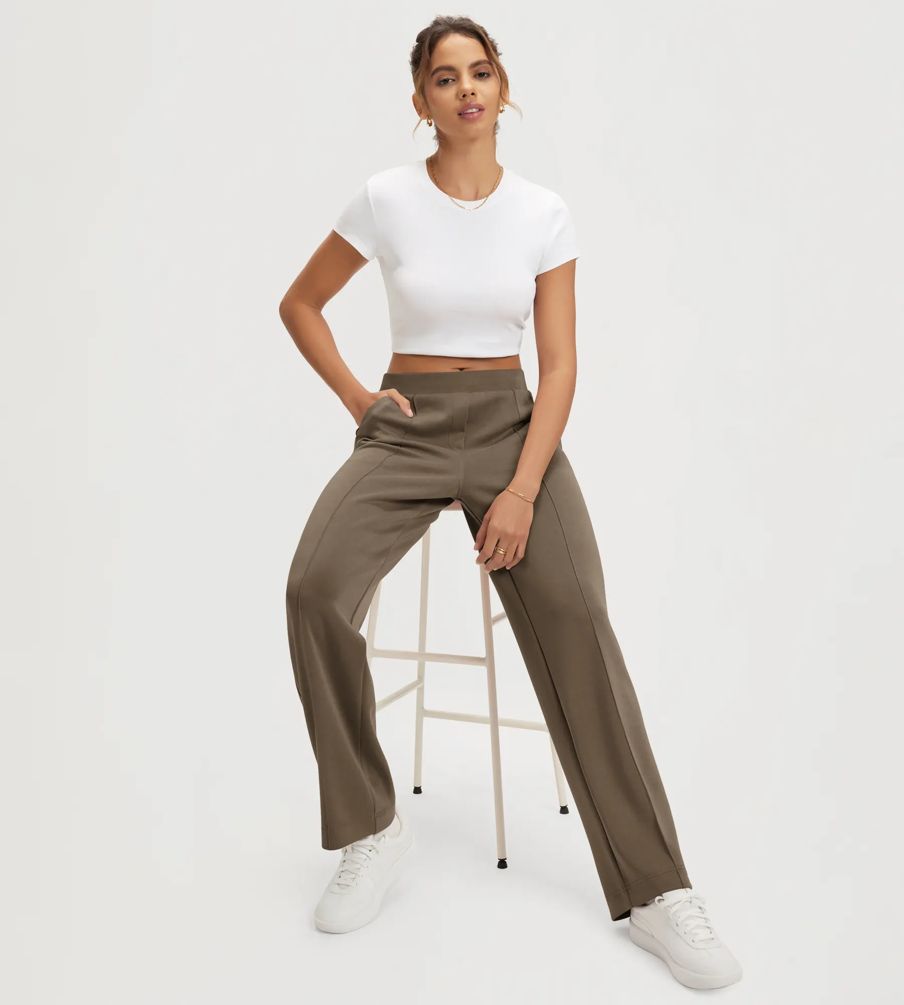 31" Modal Soft Classic Mid Rise Pants with Pockets - Image 24