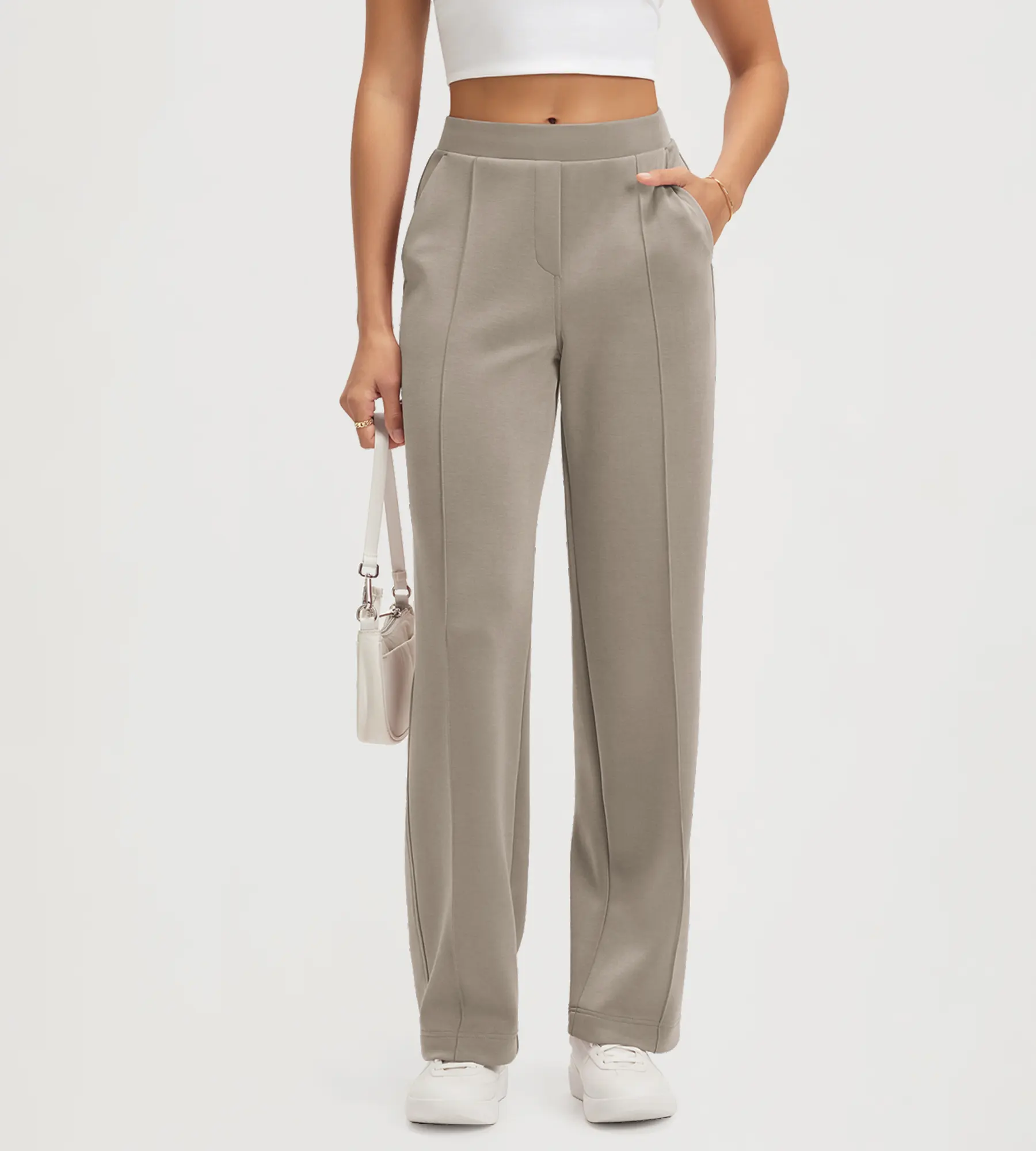31" Modal Soft Classic Mid Rise Pants with Pockets