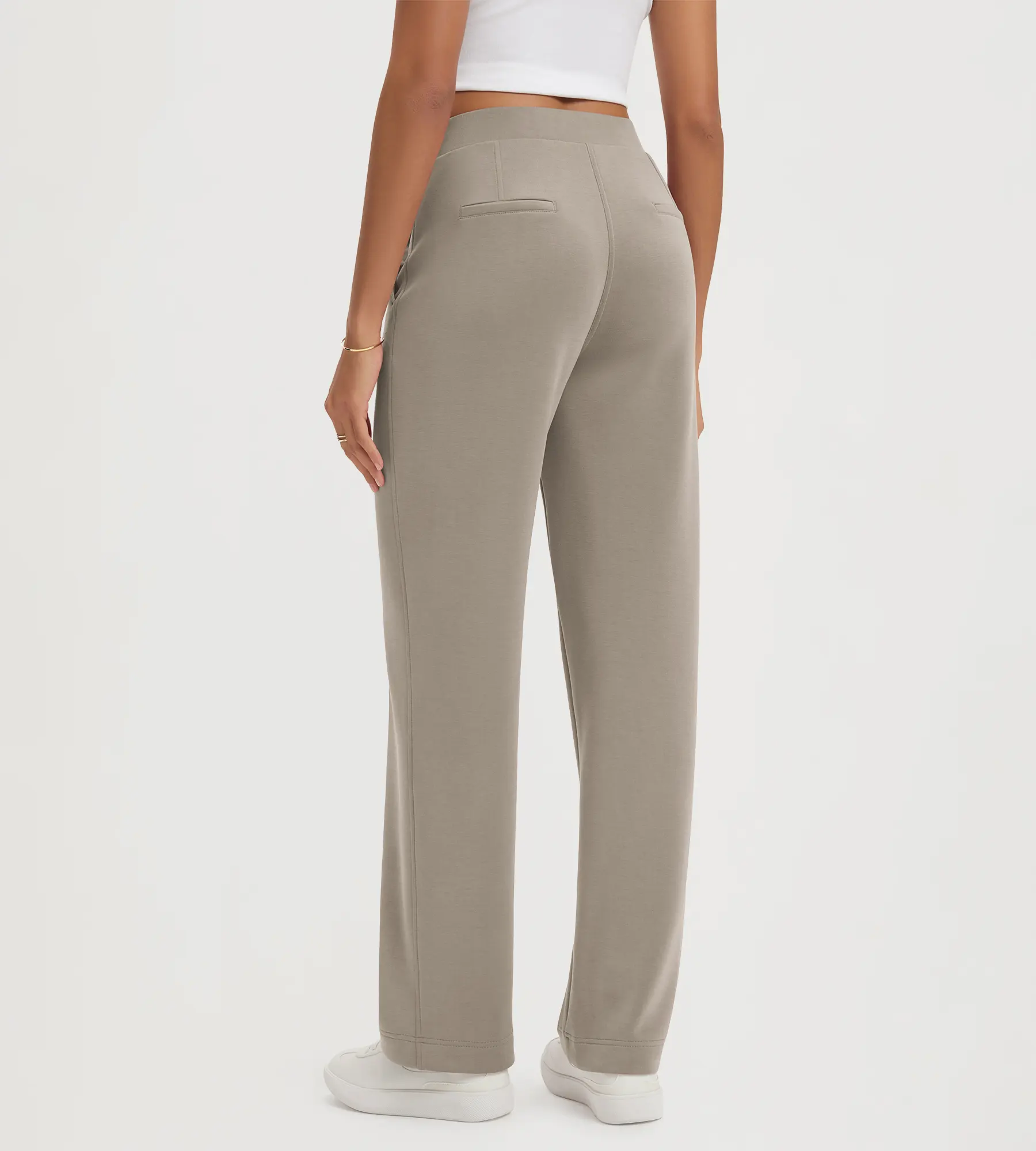 31" Modal Soft Classic Mid Rise Pants with Pockets - Image 3
