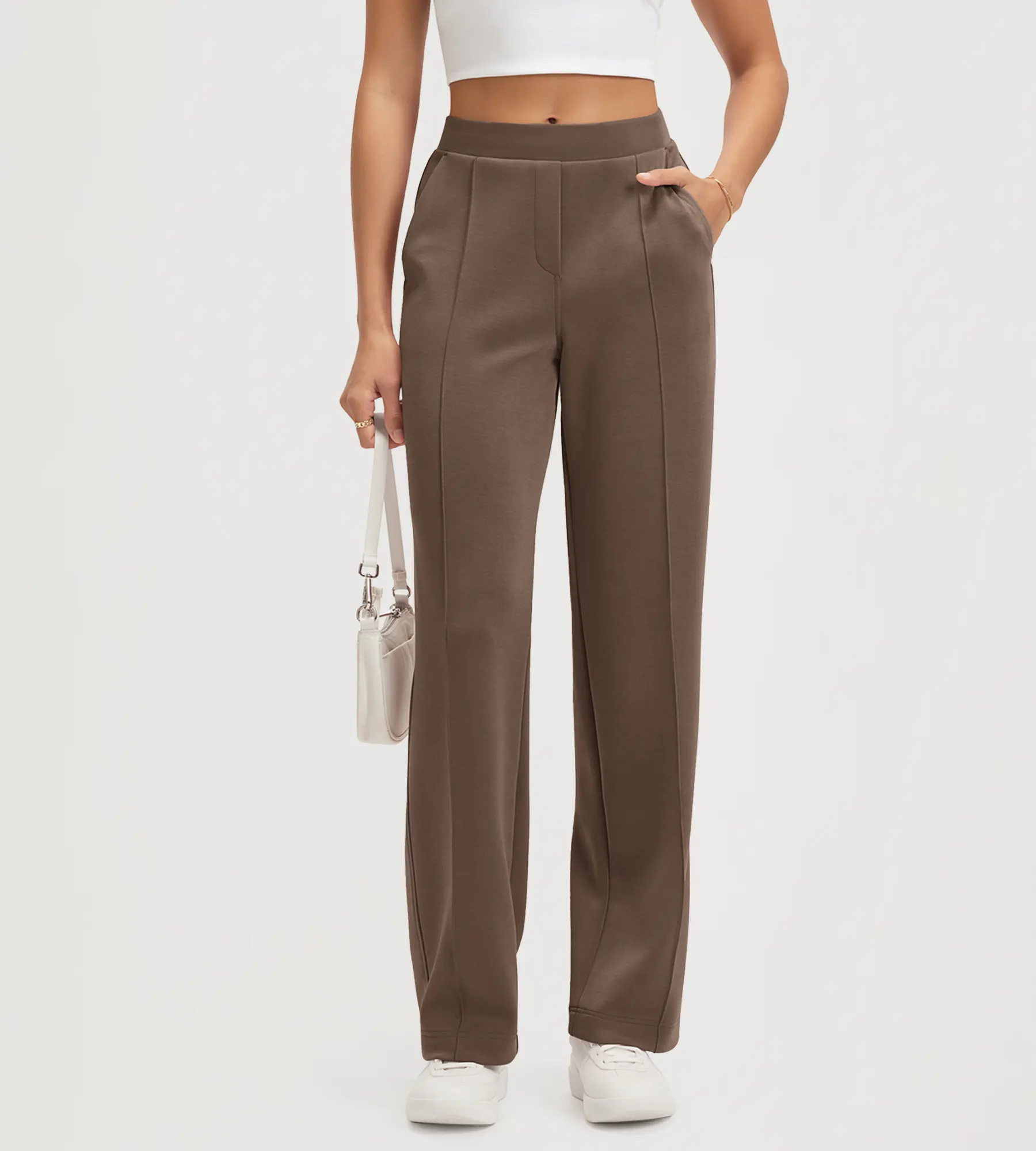 31" Modal Soft Classic Mid Rise Pants with Pockets - Image 42