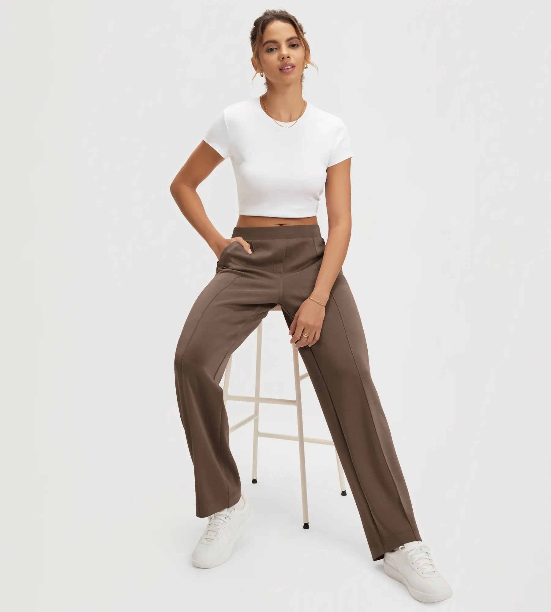 31" Modal Soft Classic Mid Rise Pants with Pockets - Image 44