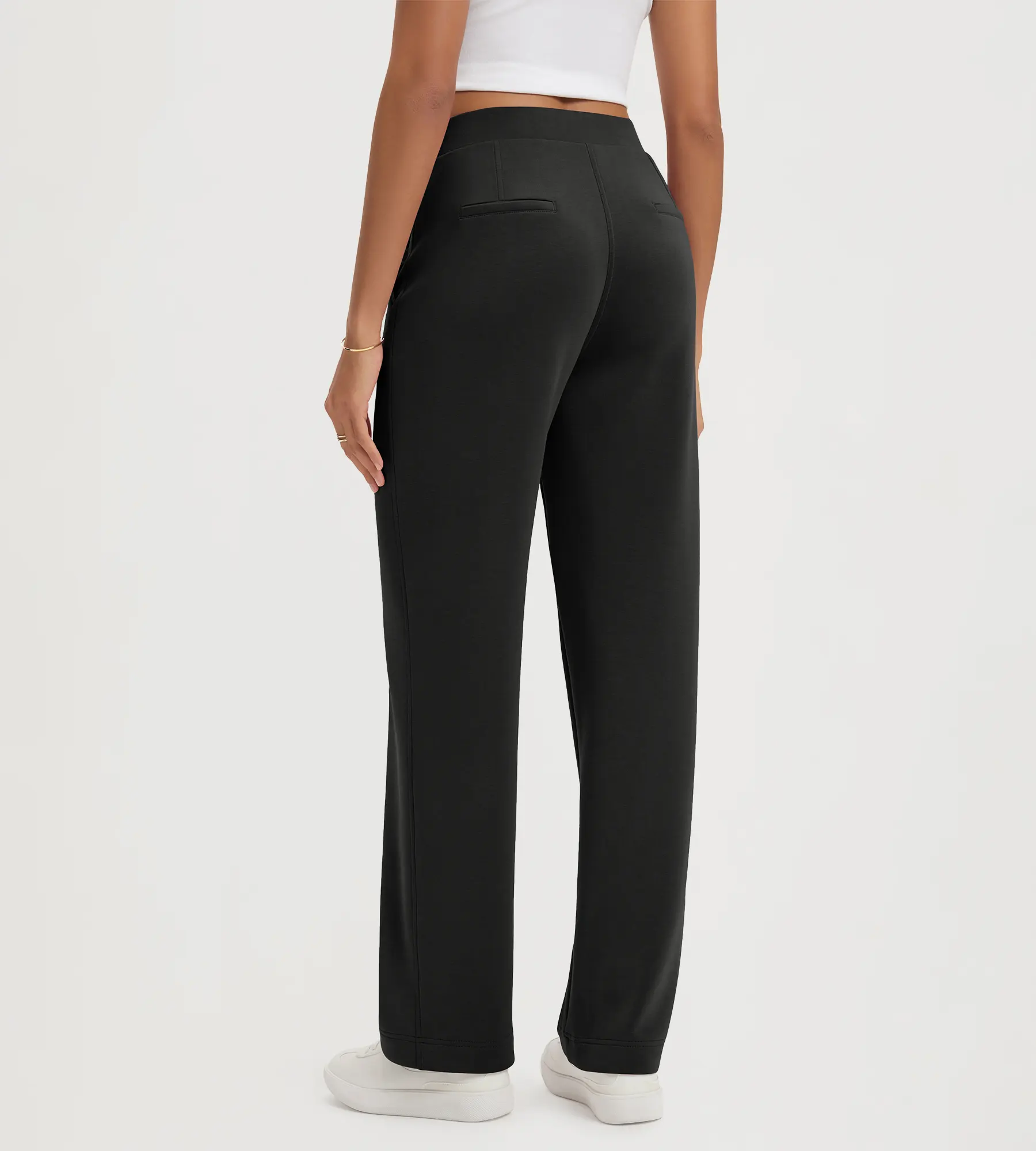 31" Modal Soft Classic Mid Rise Pants with Pockets - Image 8