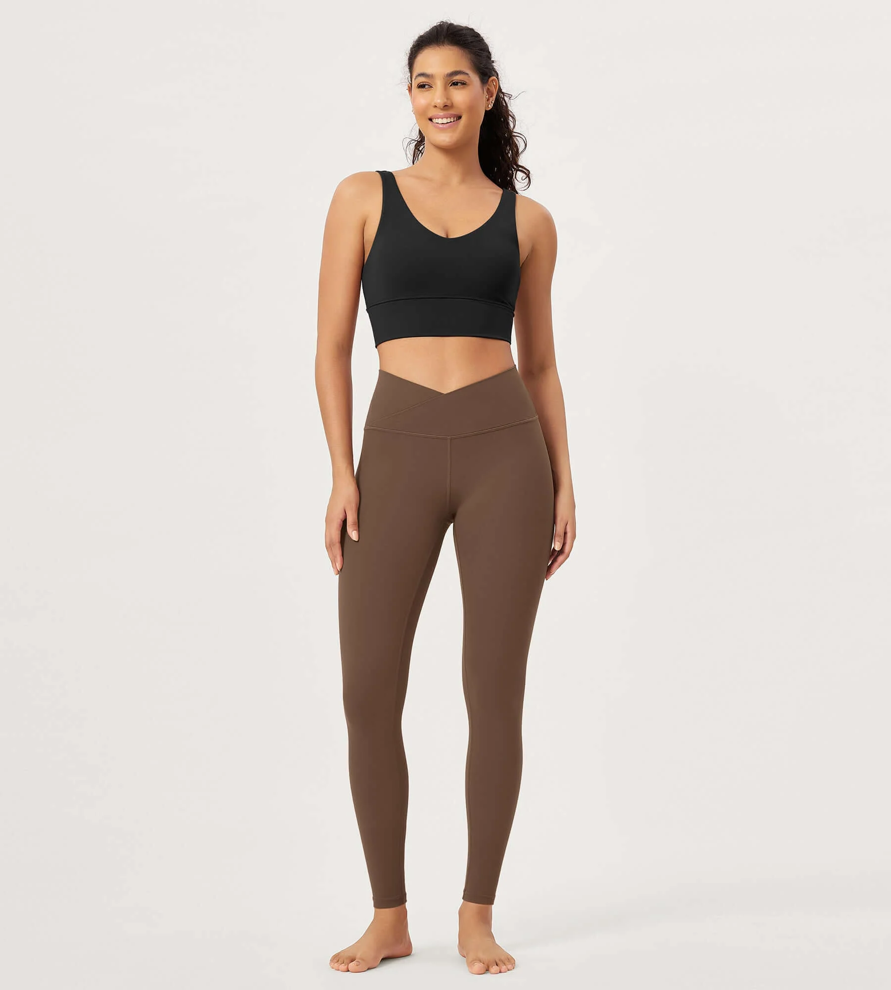 28" Buttery Soft Cross Waist Lounge Yoga Leggings - Image 13