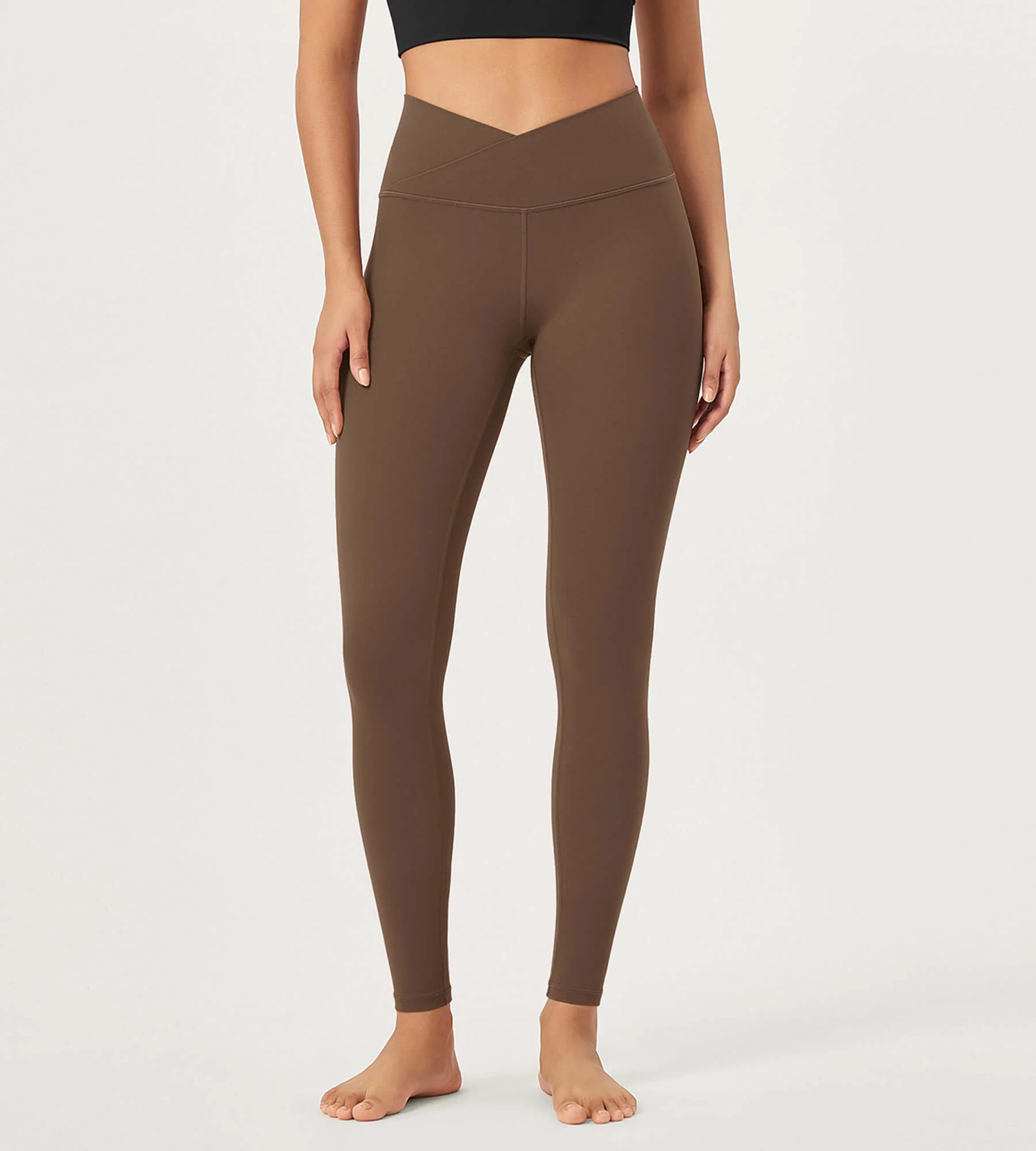 28" Buttery Soft Cross Waist Lounge Yoga Leggings - Image 14