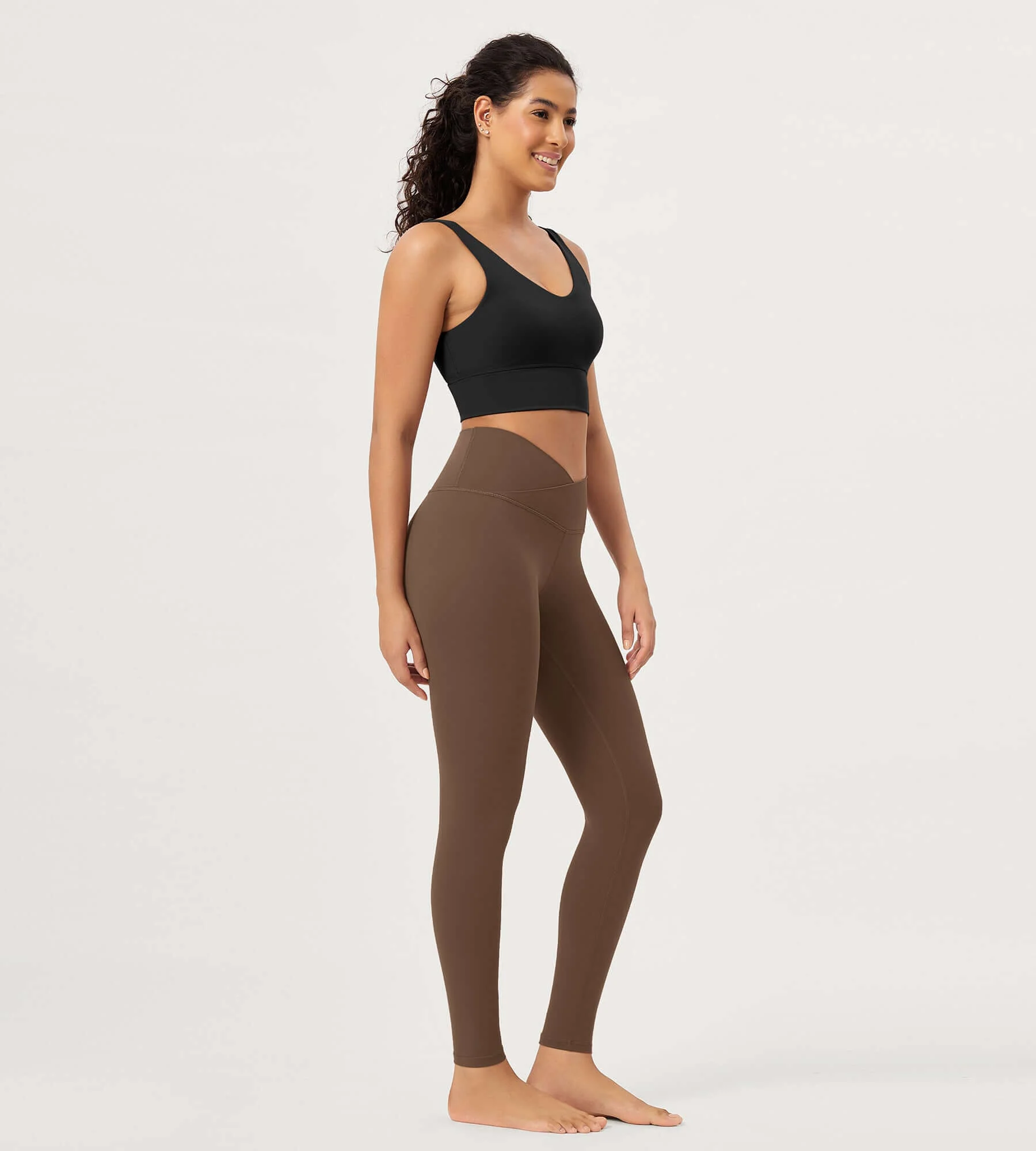 28" Buttery Soft Cross Waist Lounge Yoga Leggings - Image 15