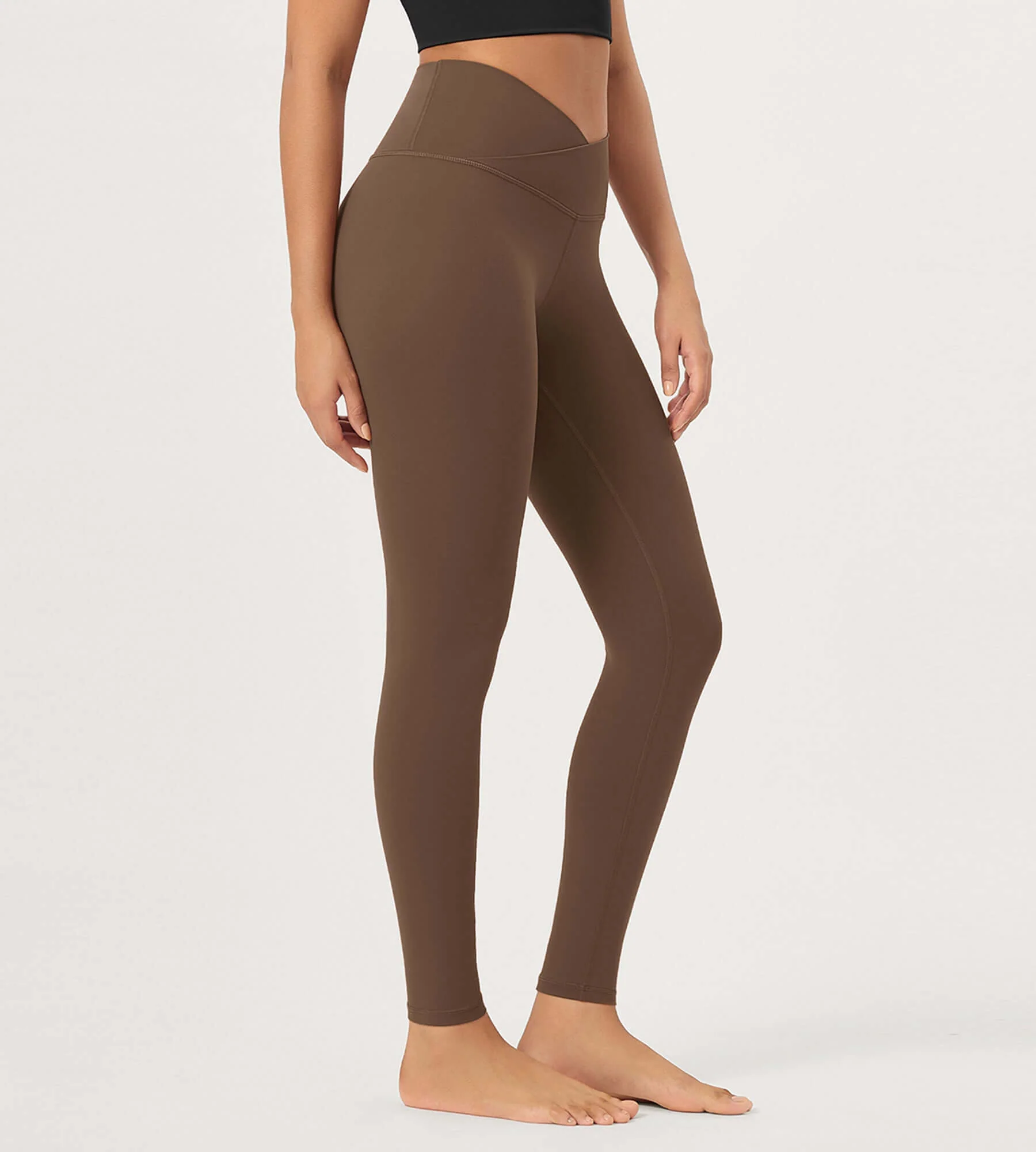 28" Buttery Soft Cross Waist Lounge Yoga Leggings - Image 16