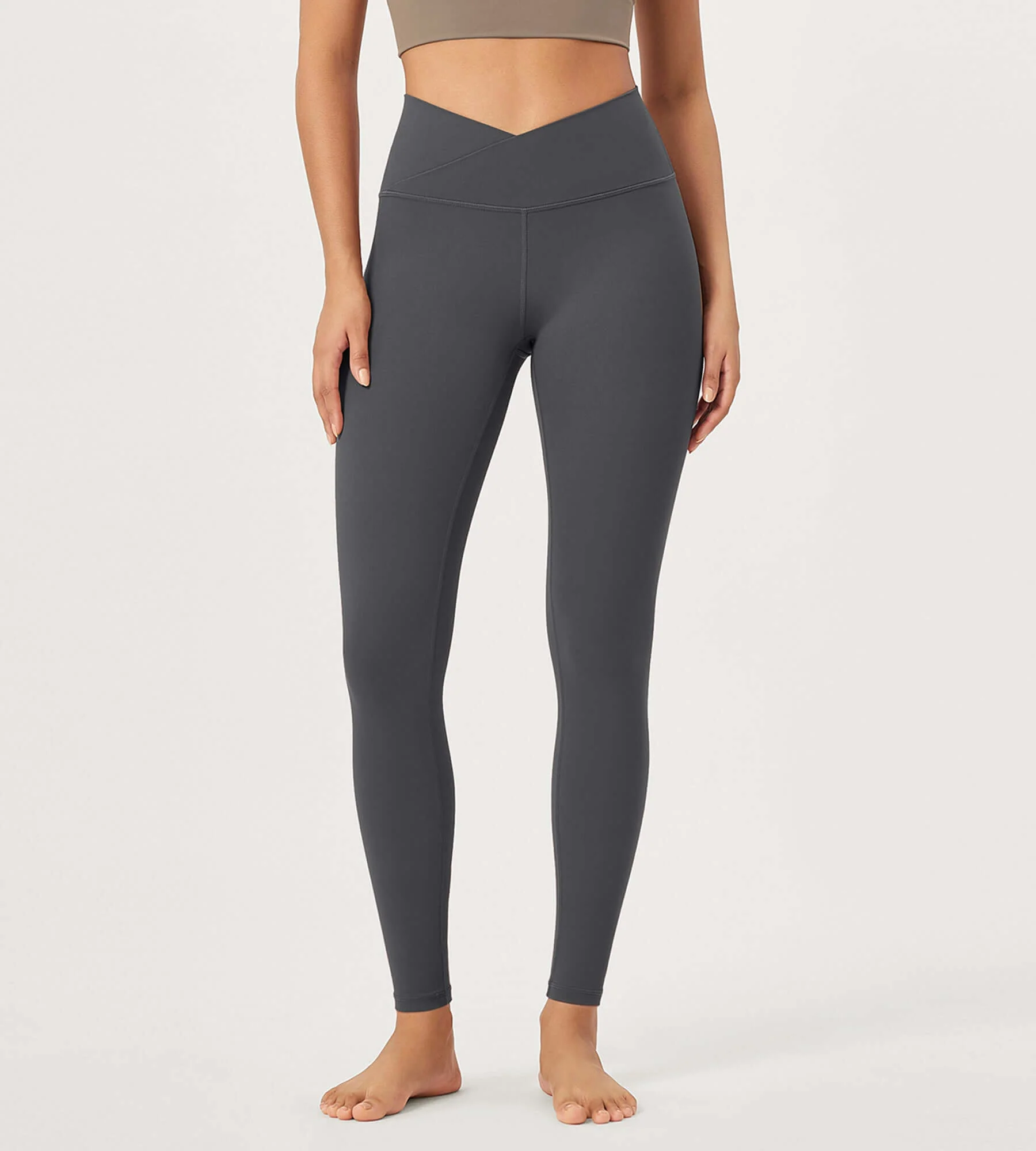 28" Buttery Soft Cross Waist Lounge Yoga Leggings - Image 22