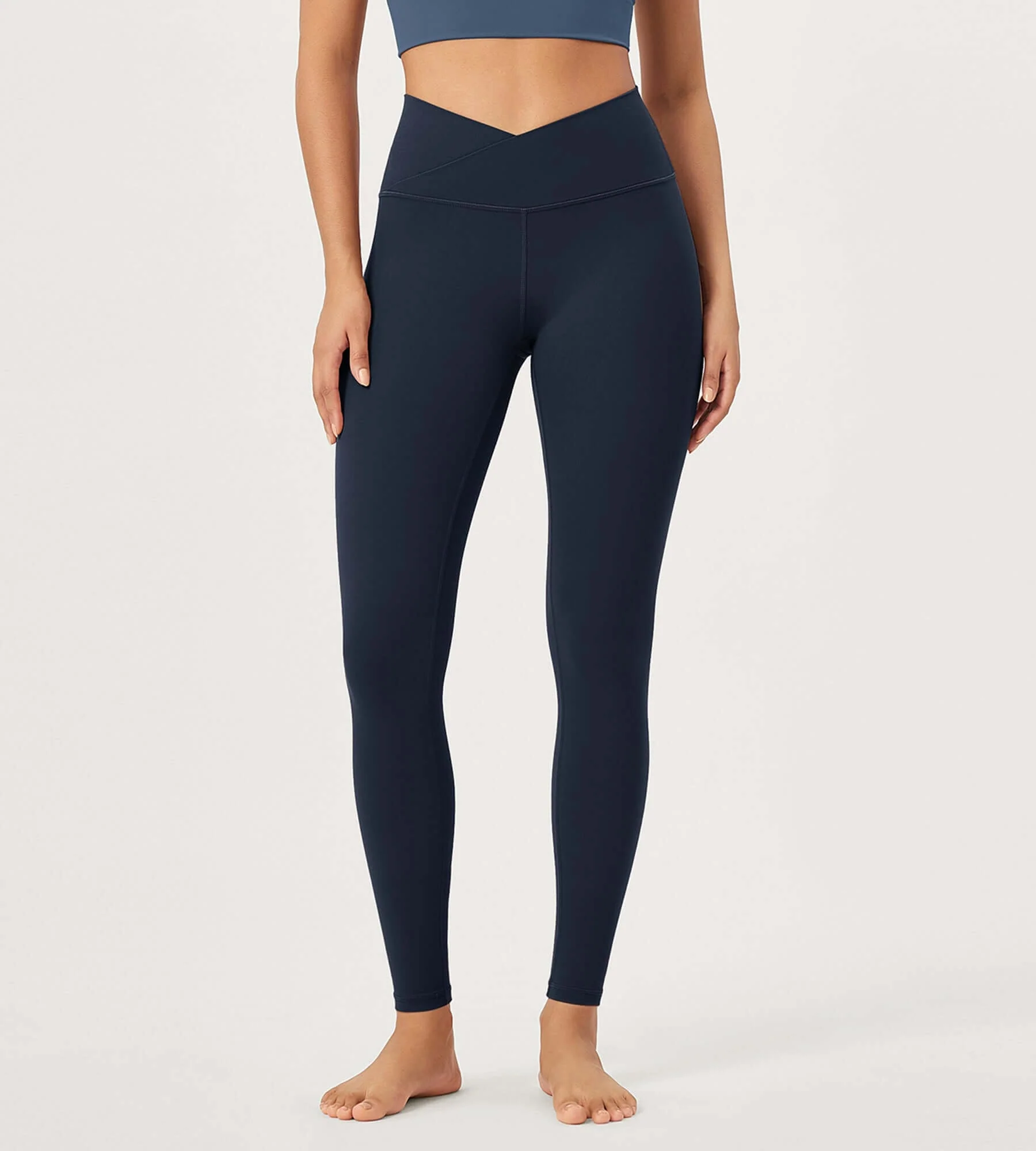 28" Buttery Soft Cross Waist Lounge Yoga Leggings - Image 30