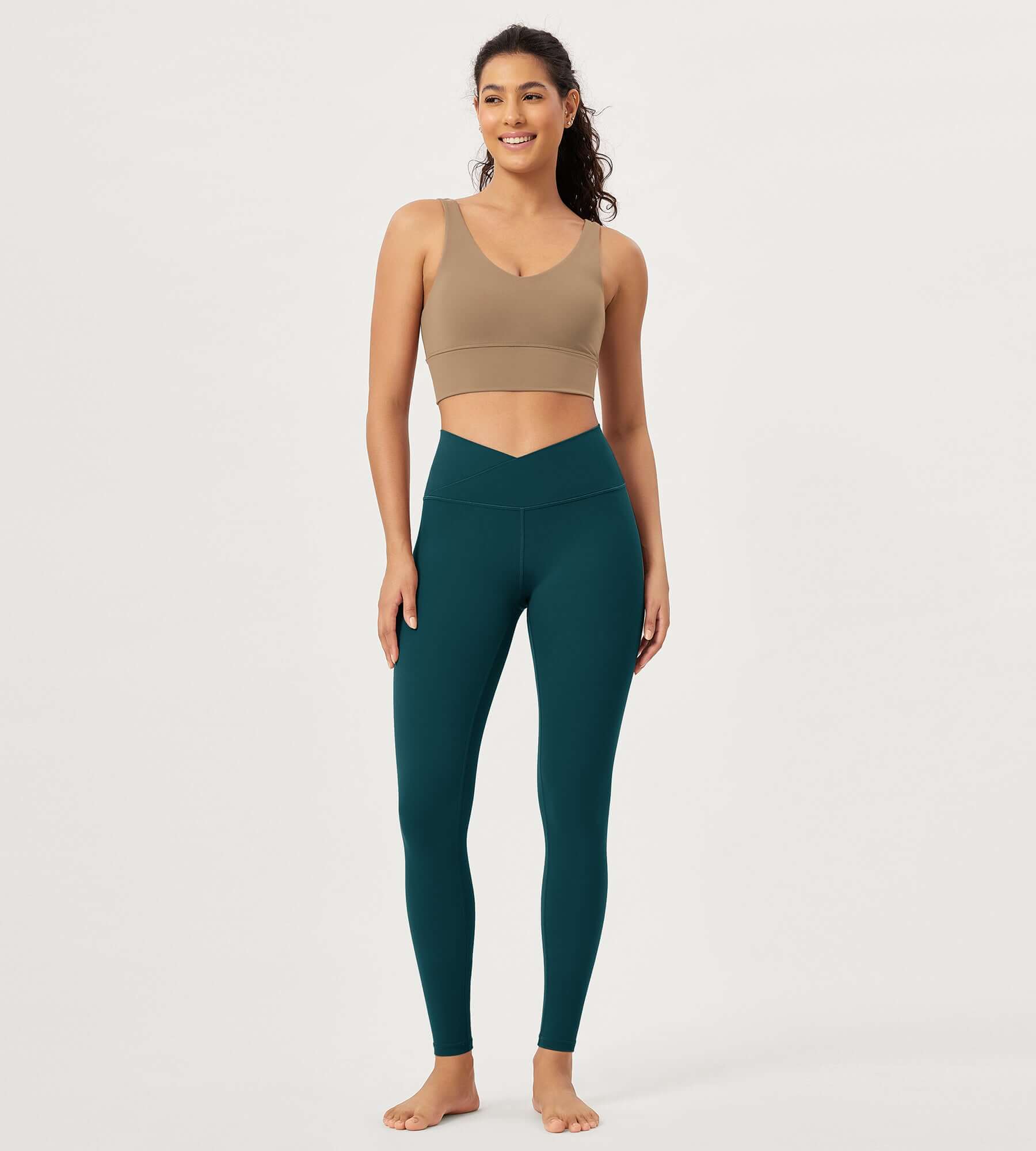 28" Buttery Soft Cross Waist Lounge Yoga Leggings - Image 37
