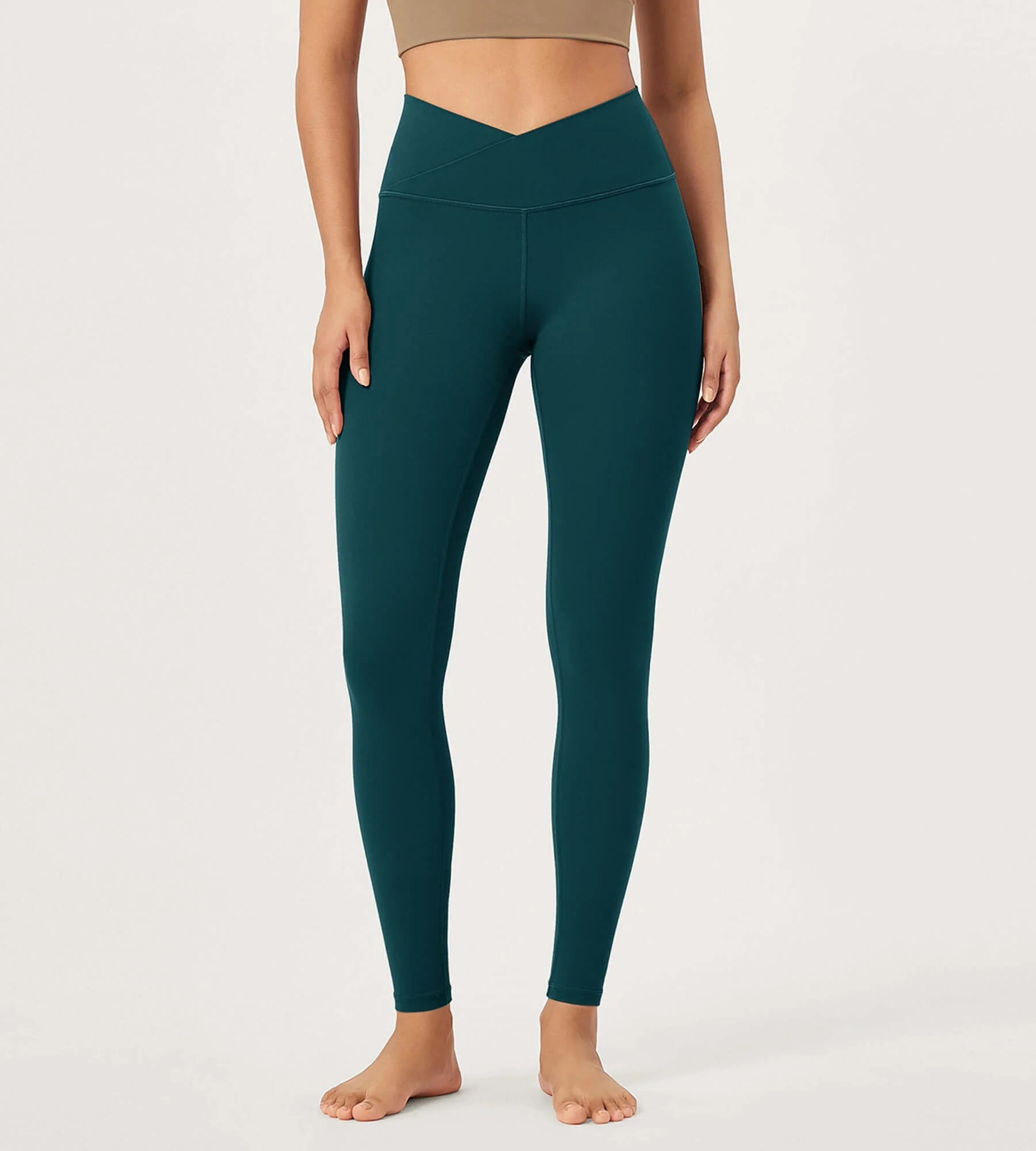 28" Buttery Soft Cross Waist Lounge Yoga Leggings - Image 38
