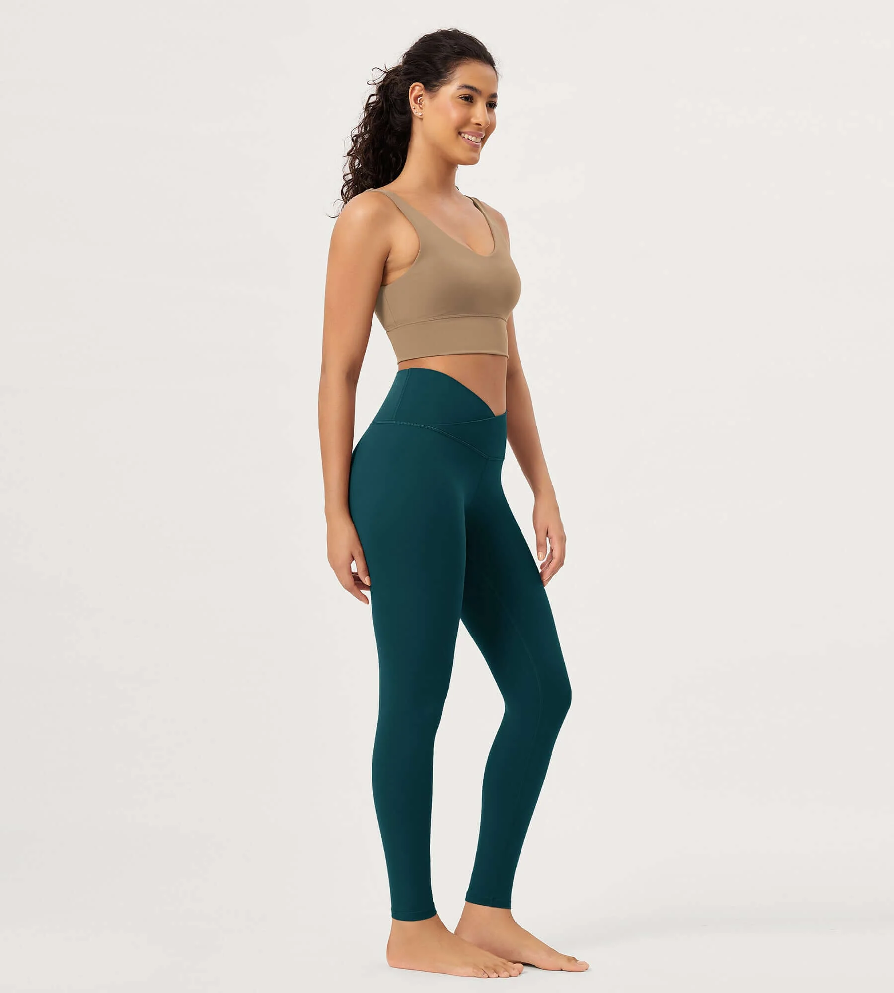 28" Buttery Soft Cross Waist Lounge Yoga Leggings - Image 39
