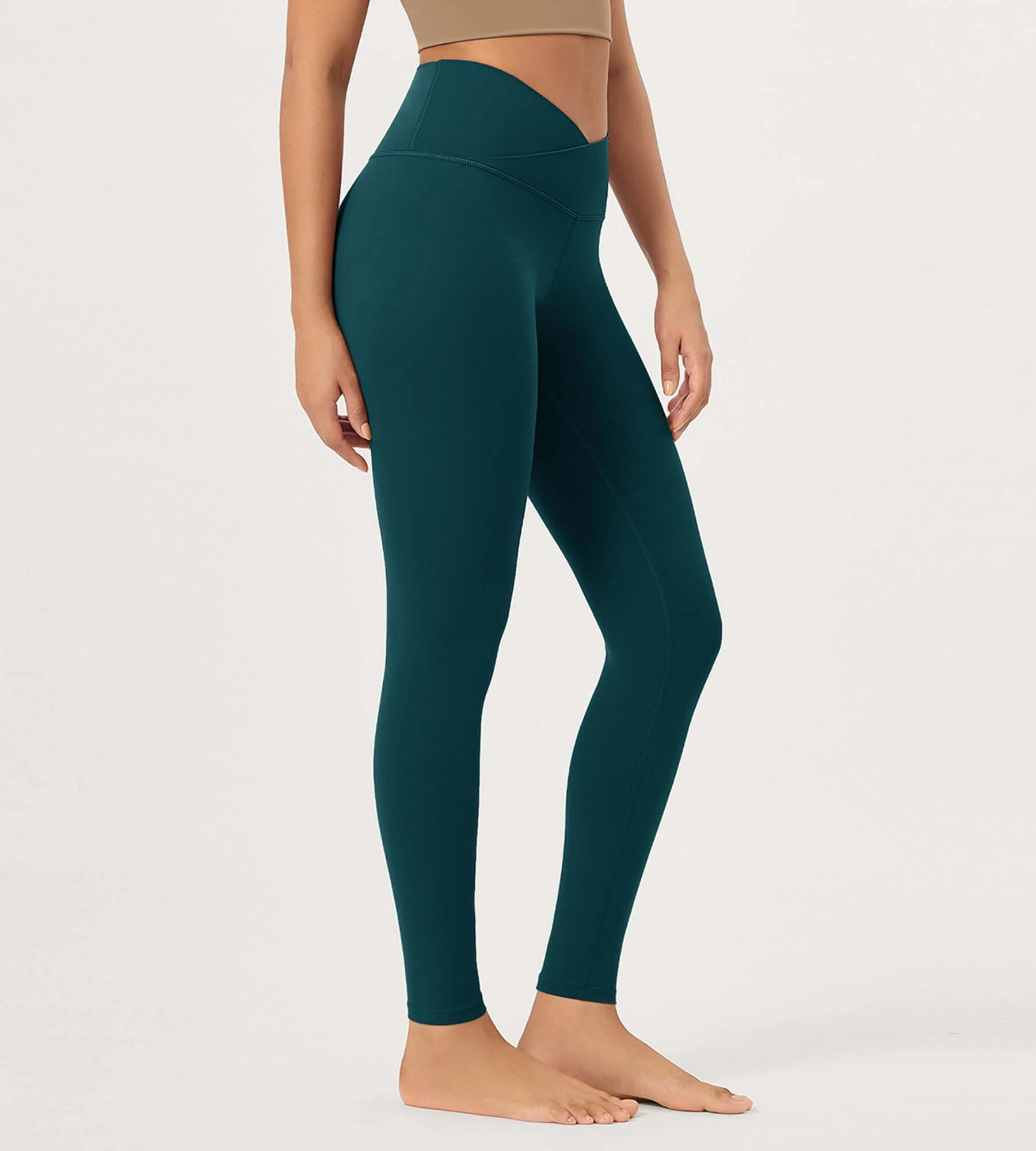 28" Buttery Soft Cross Waist Lounge Yoga Leggings - Image 40