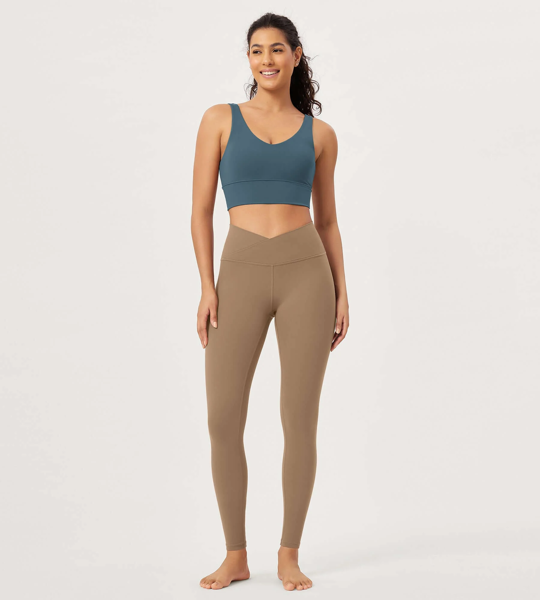 28" Buttery Soft Cross Waist Lounge Yoga Leggings - Image 45