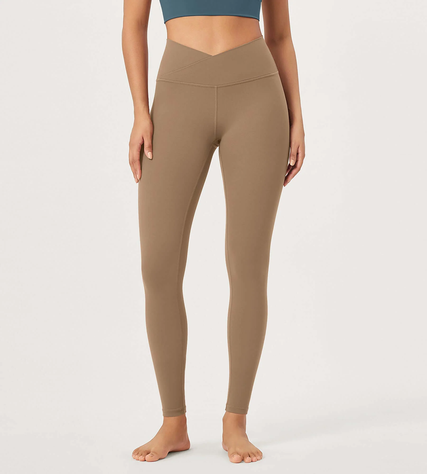 28" Buttery Soft Cross Waist Lounge Yoga Leggings - Image 46
