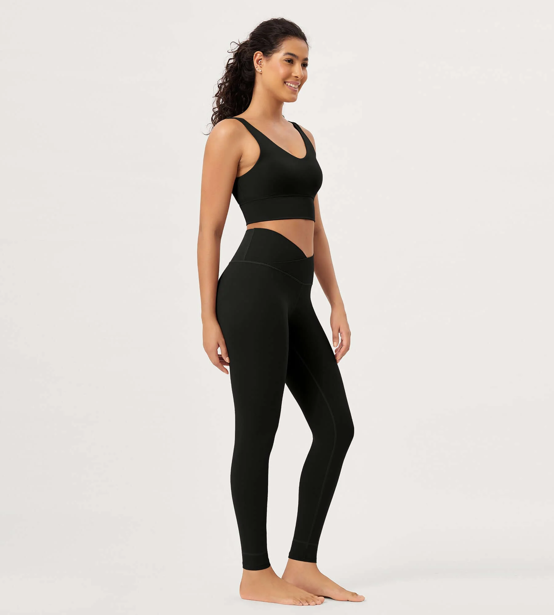 28" Buttery Soft Cross Waist Lounge Yoga Leggings - Image 6