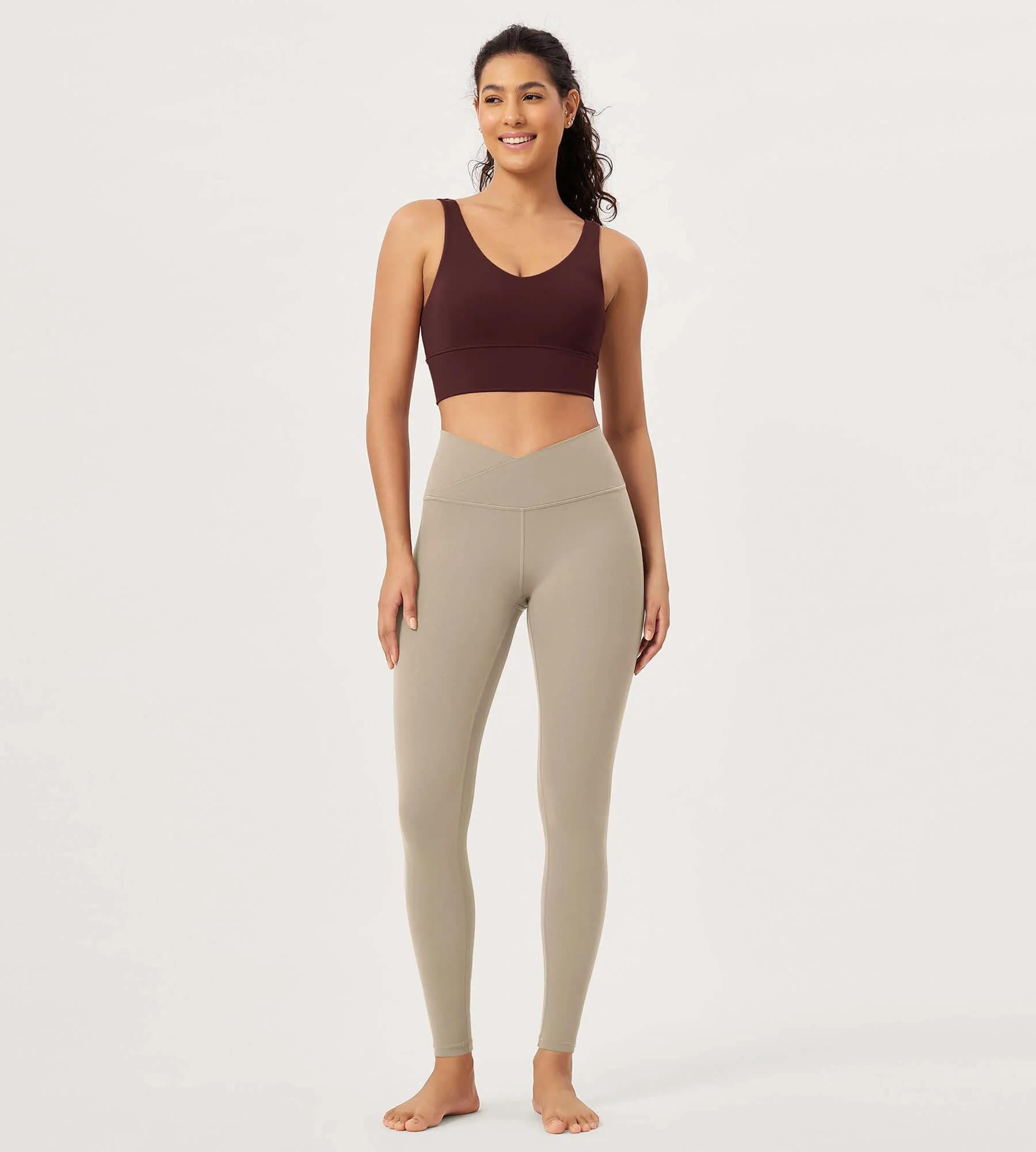 28" Buttery Soft Cross Waist Lounge Yoga Leggings - Image 61