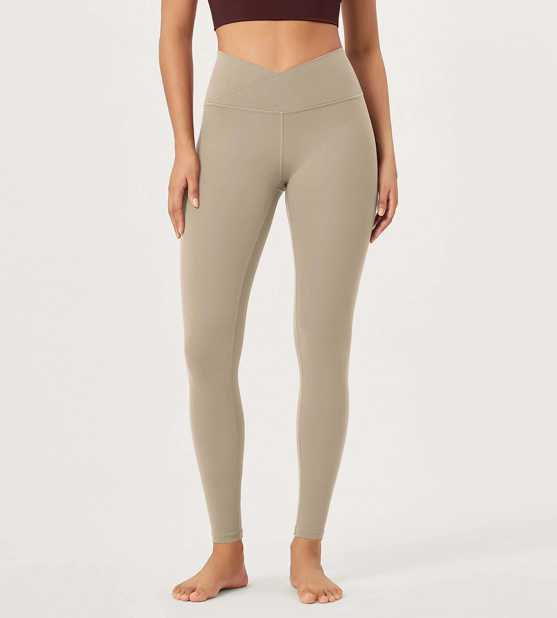 28" Buttery Soft Cross Waist Lounge Yoga Leggings - Image 62