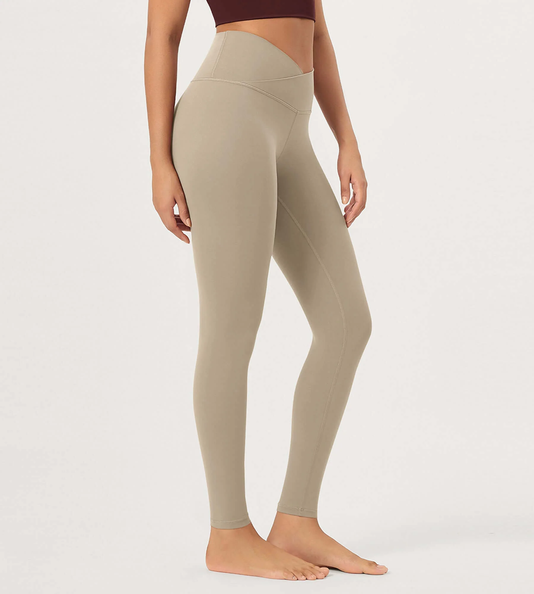 28" Buttery Soft Cross Waist Lounge Yoga Leggings - Image 64