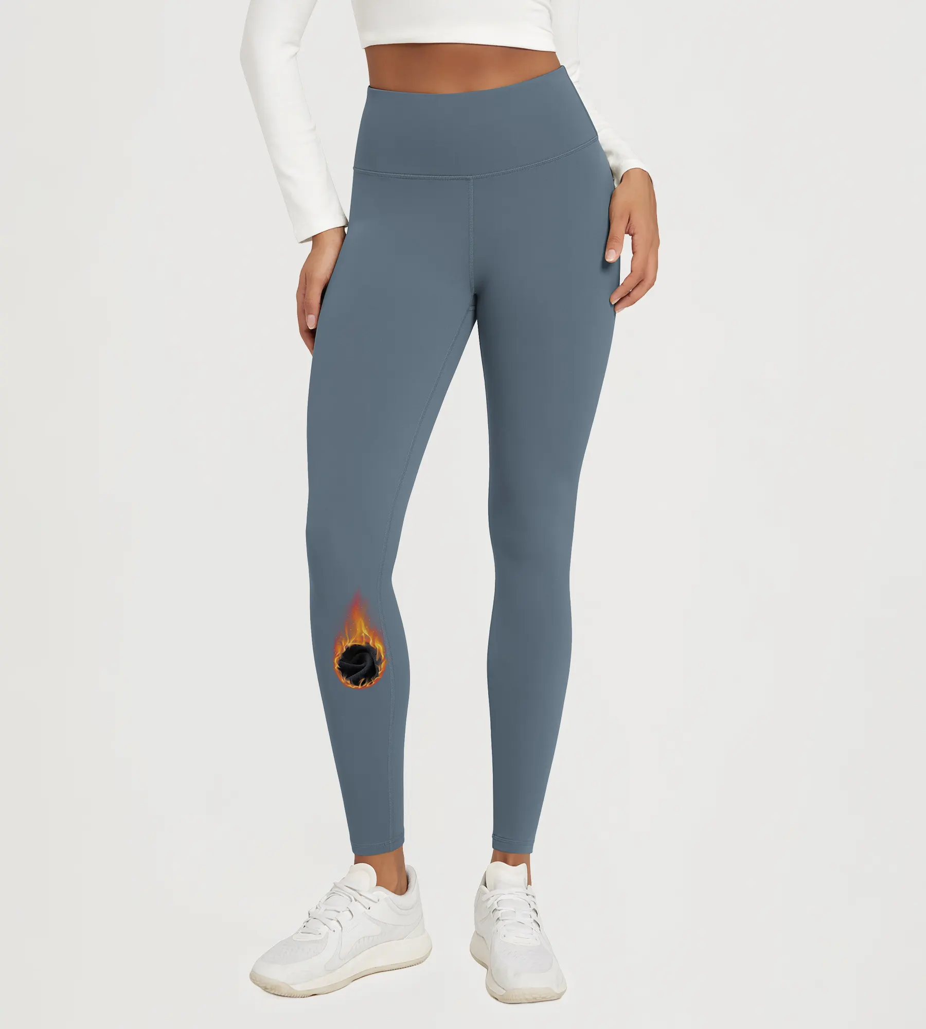 28" Fleece Lined Leggings with Back Pockets - Image 11