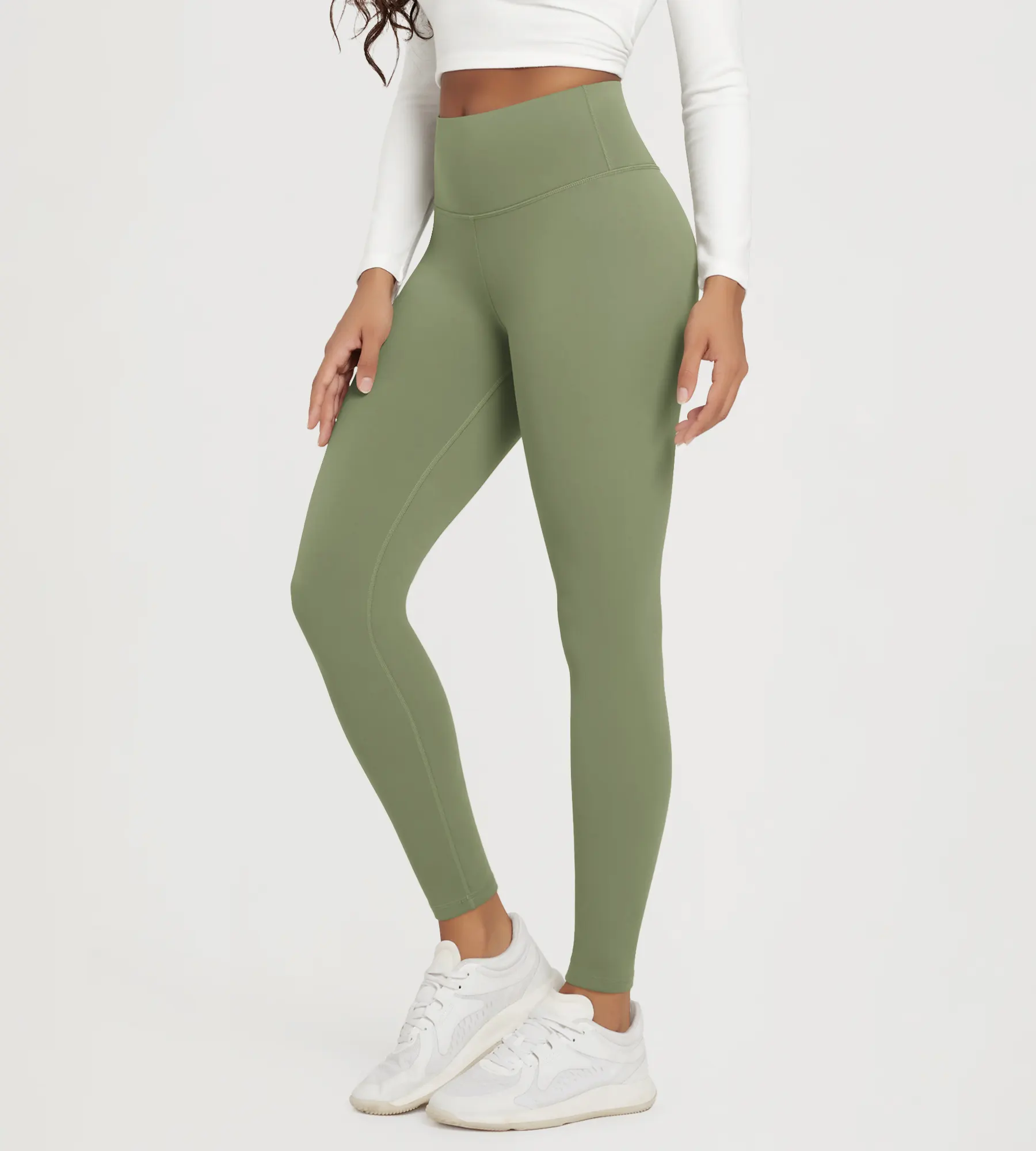 28" Fleece Lined Leggings with Back Pockets - Image 32
