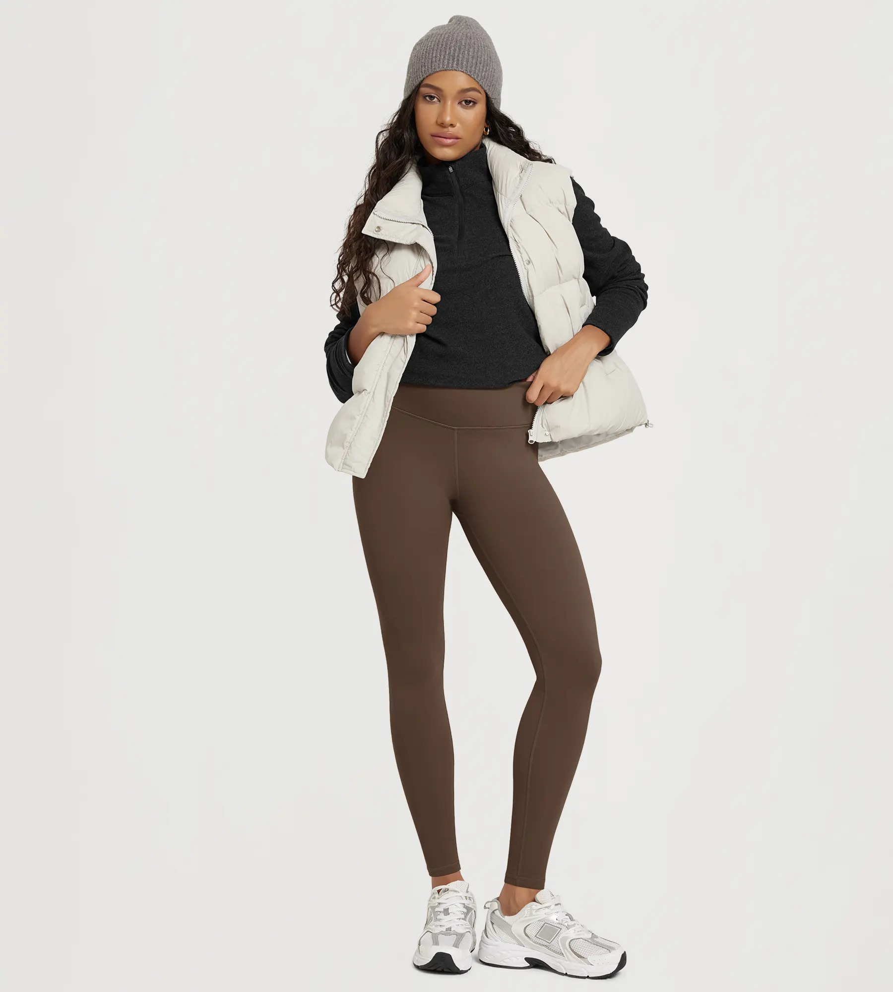28" Fleece Lined Leggings with Back Pockets - Image 4