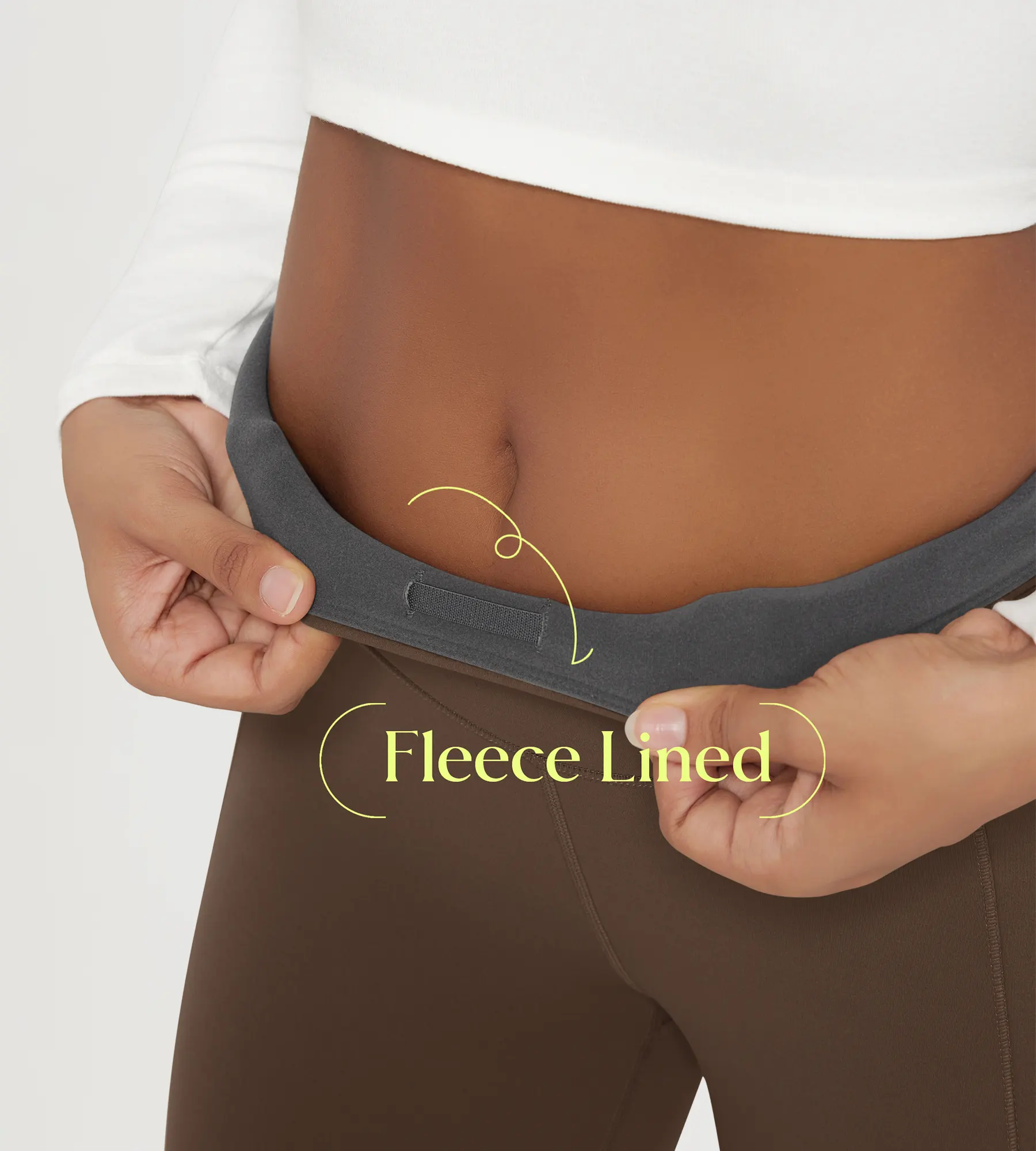 28" Fleece Lined Leggings with Back Pockets - Image 5
