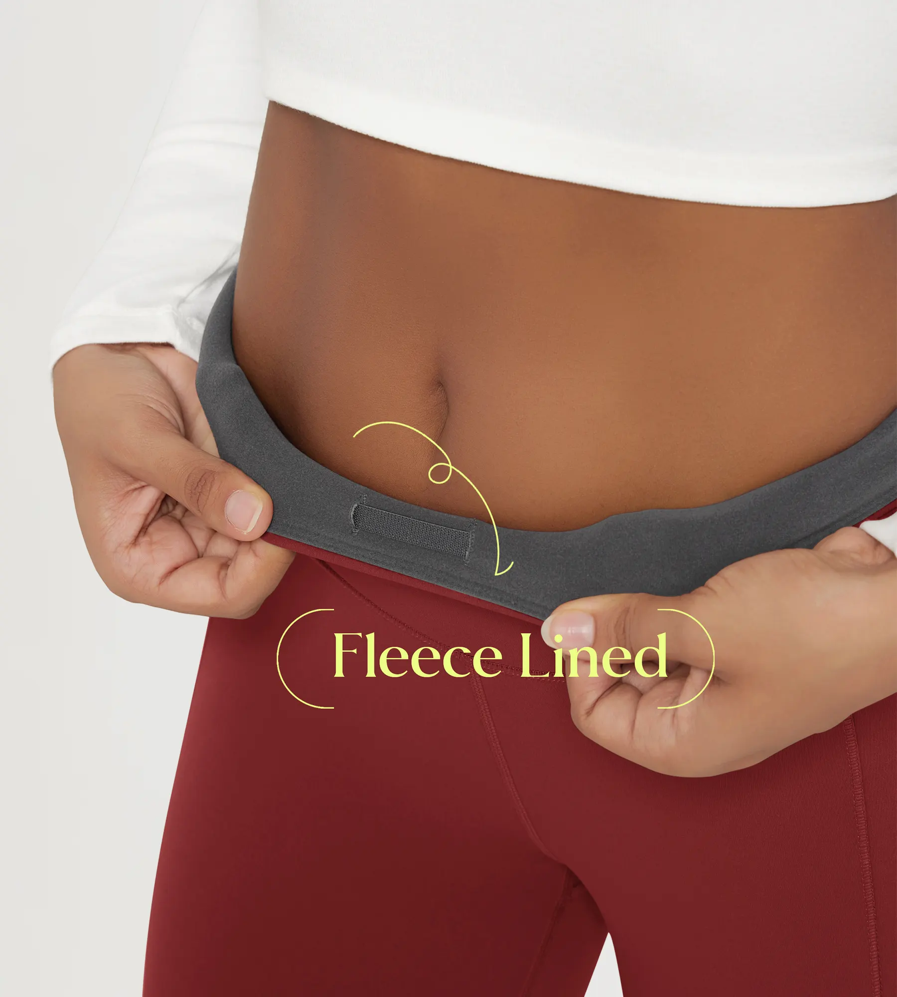 28" Fleece Lined Leggings with Back Pockets - Image 50