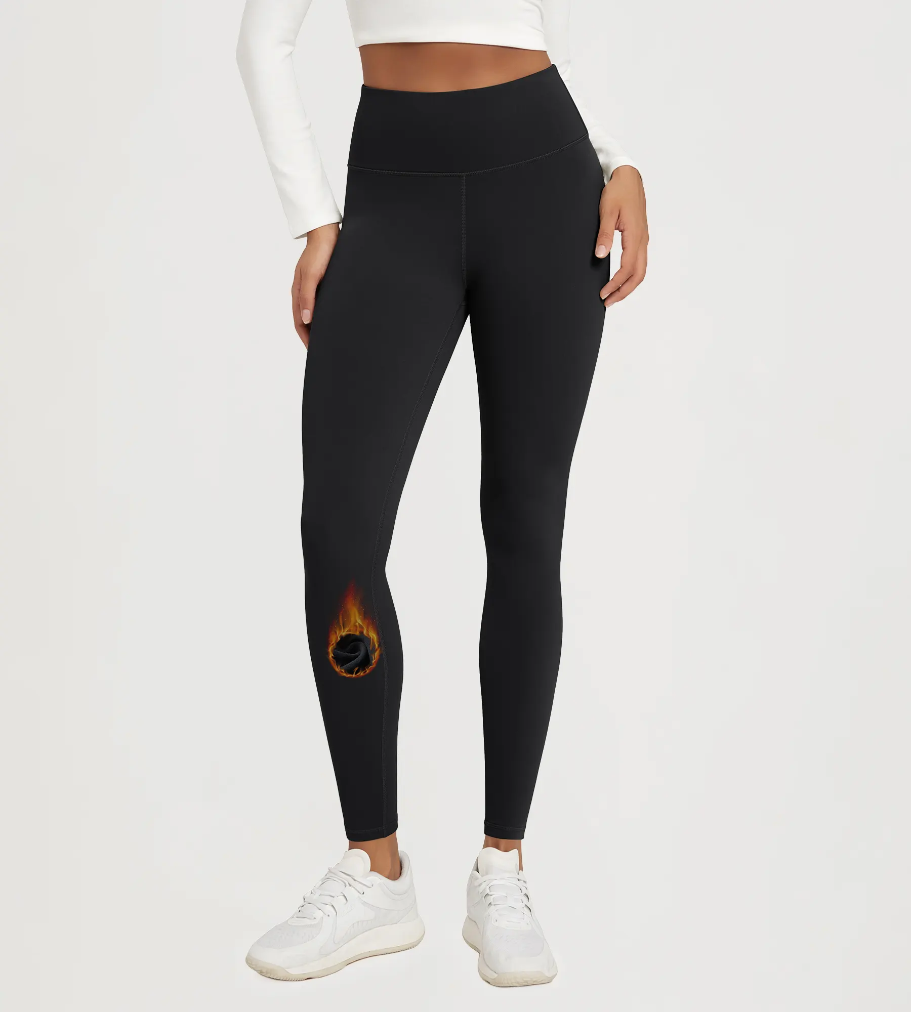 28" Fleece Lined Leggings with Back Pockets - Image 6