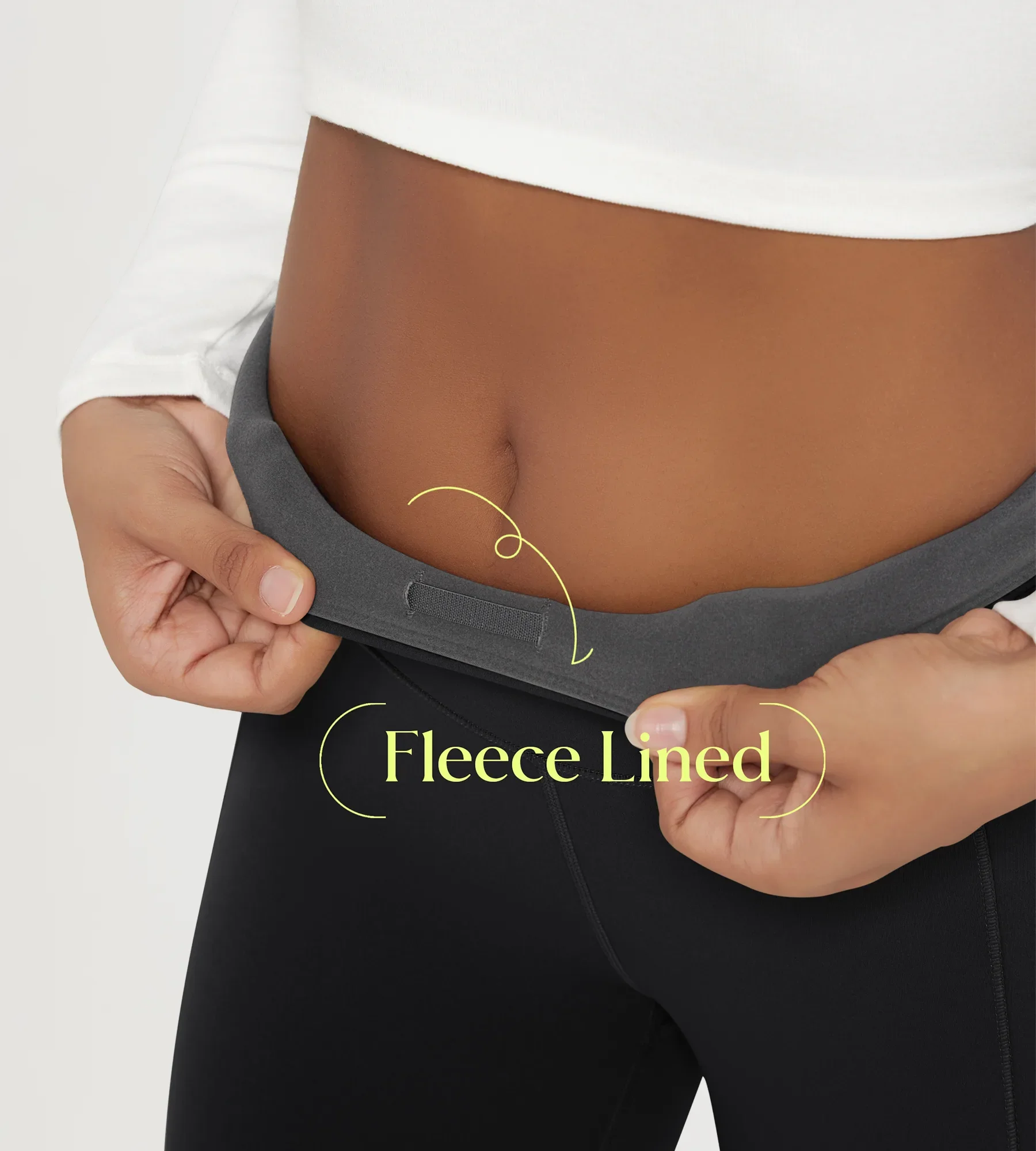 28" Fleece Lined Leggings with Pockets - Image 10