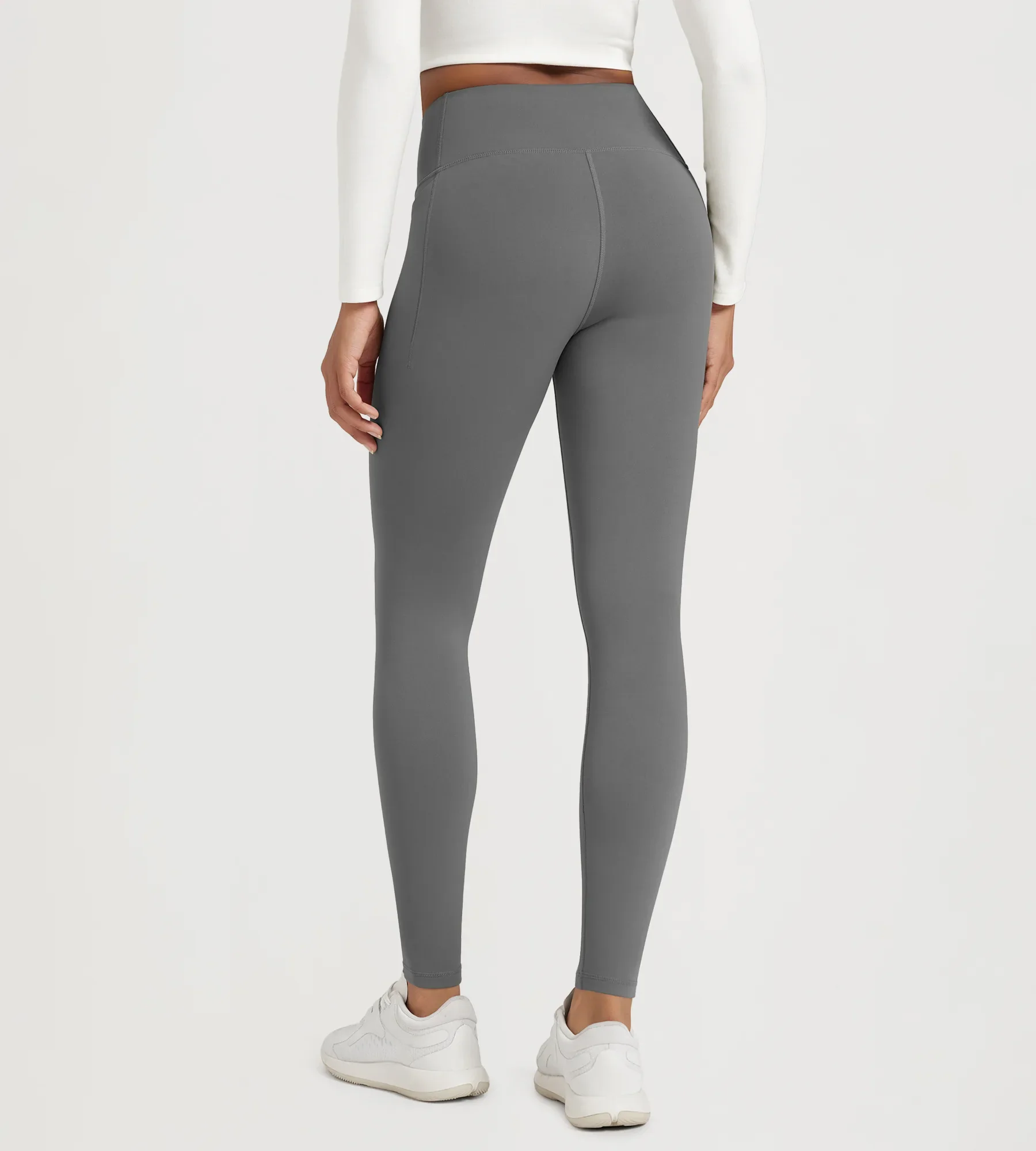 28" Fleece Lined Leggings with Pockets - Image 18