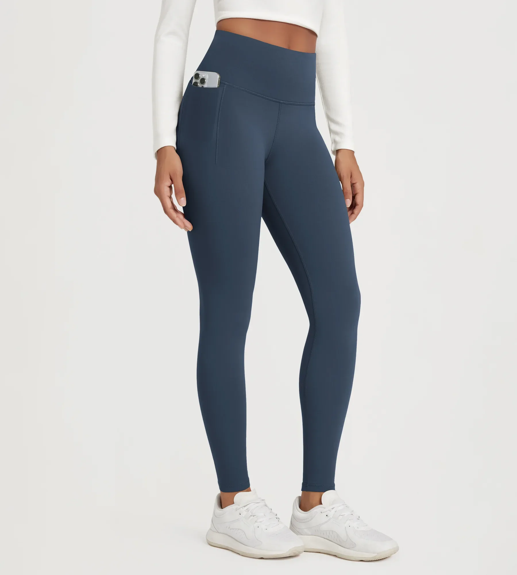 28" Fleece Lined Leggings with Pockets - Image 37