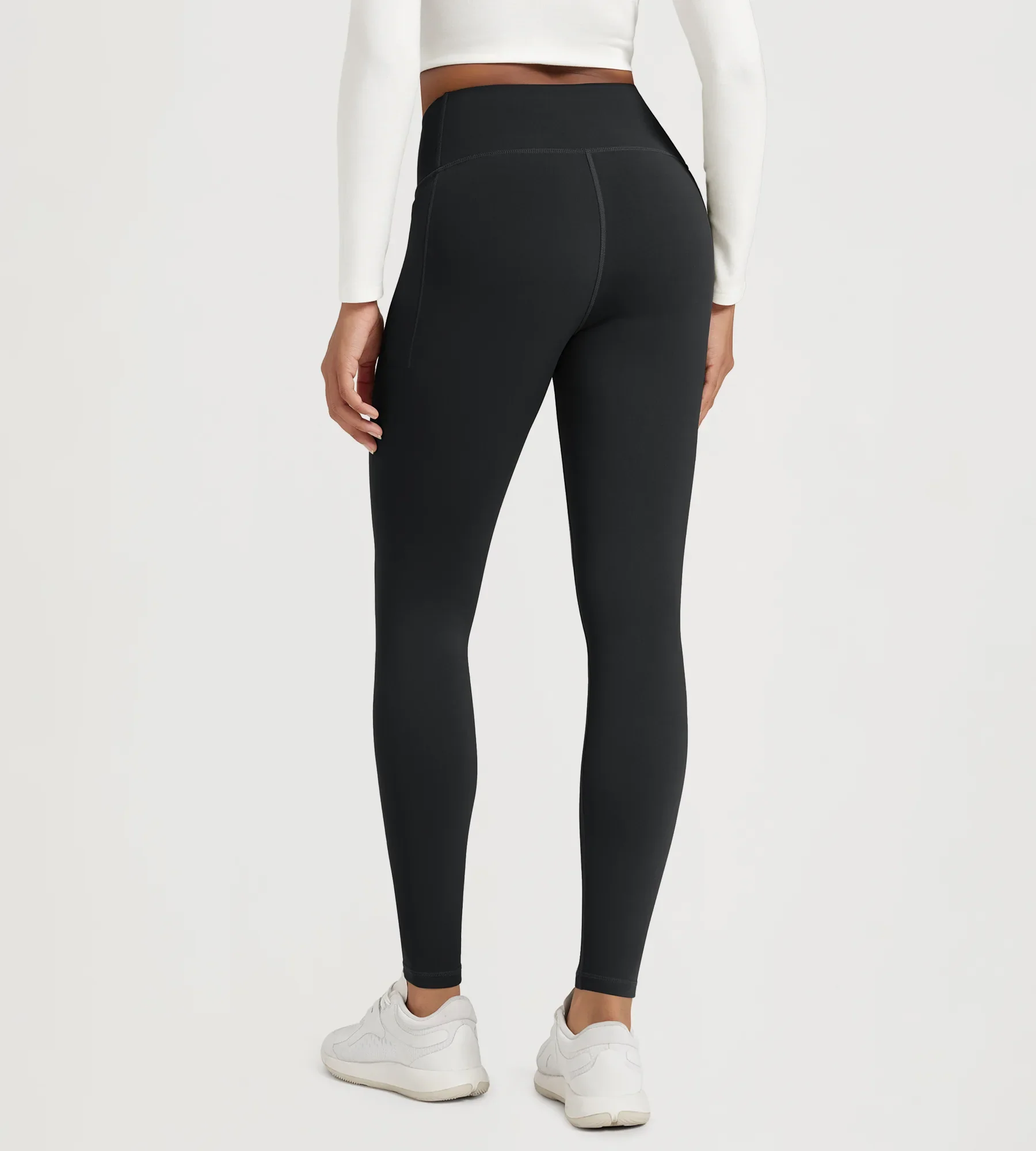 28" Fleece Lined Leggings with Pockets - Image 8