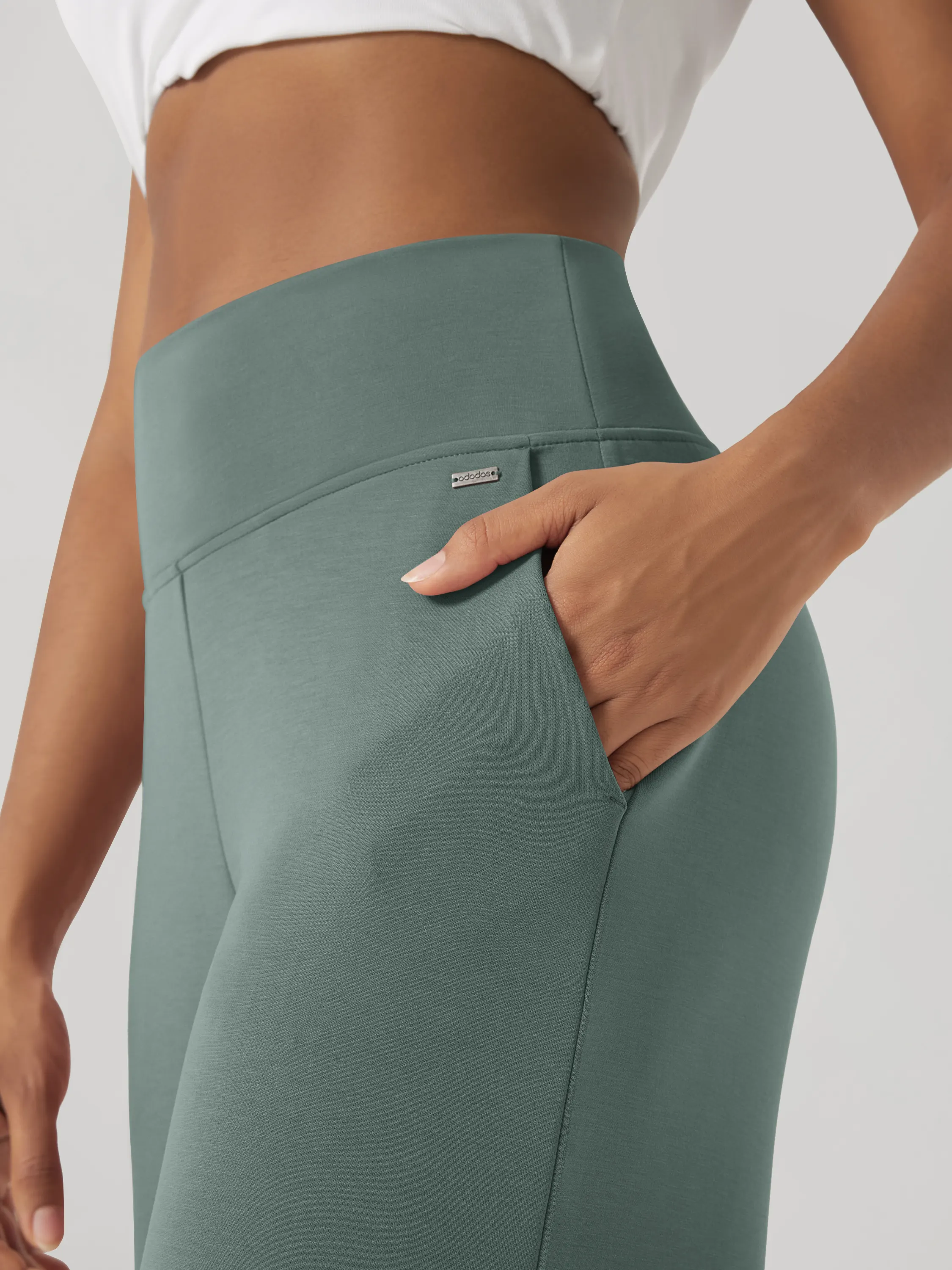 29" Modal Soft Adjustable Wide Leg Pants with Pockets - Image 40