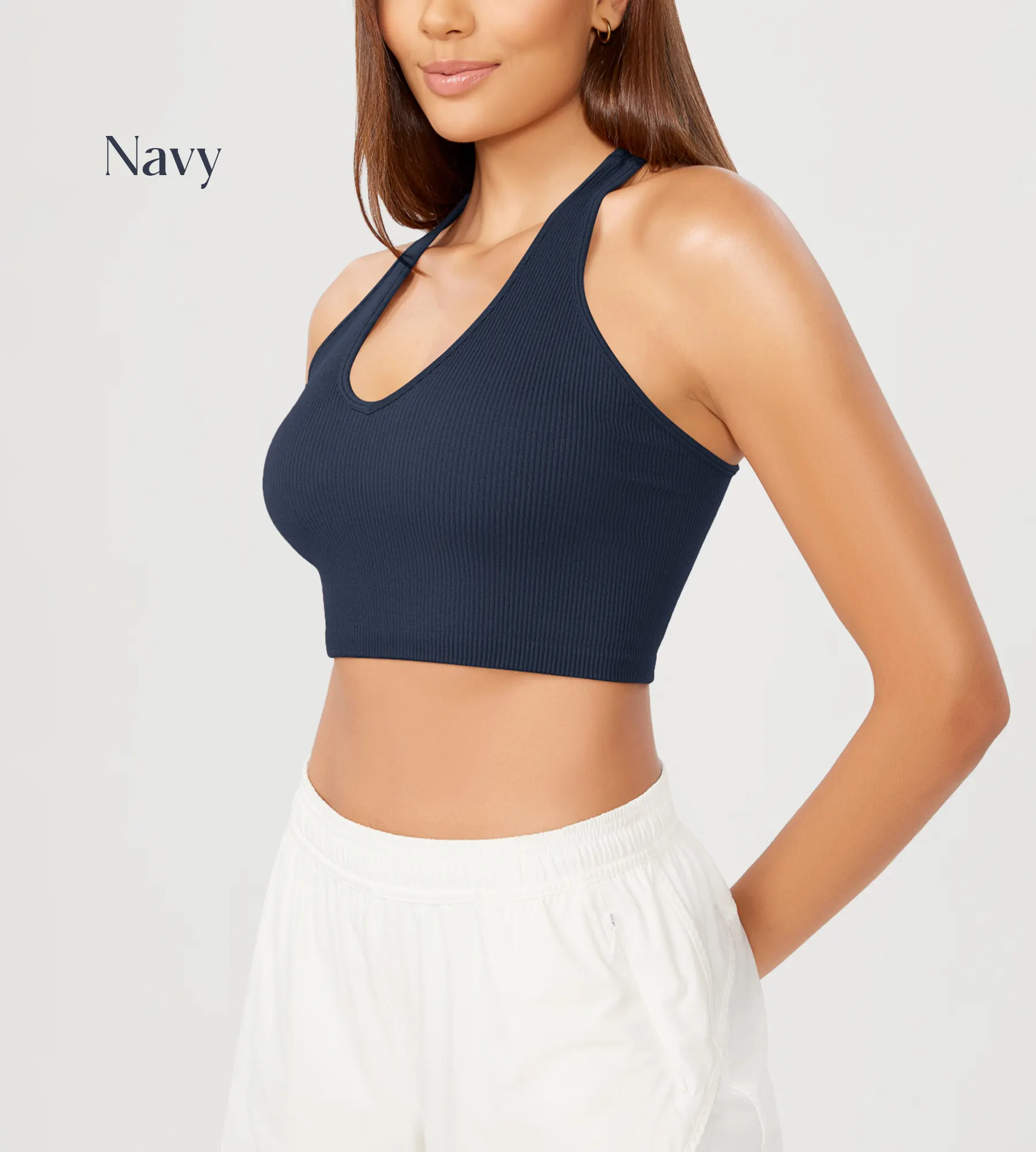 ODODOS 3-Pack Seamless Racerback Crop Tank Tops - Image 18
